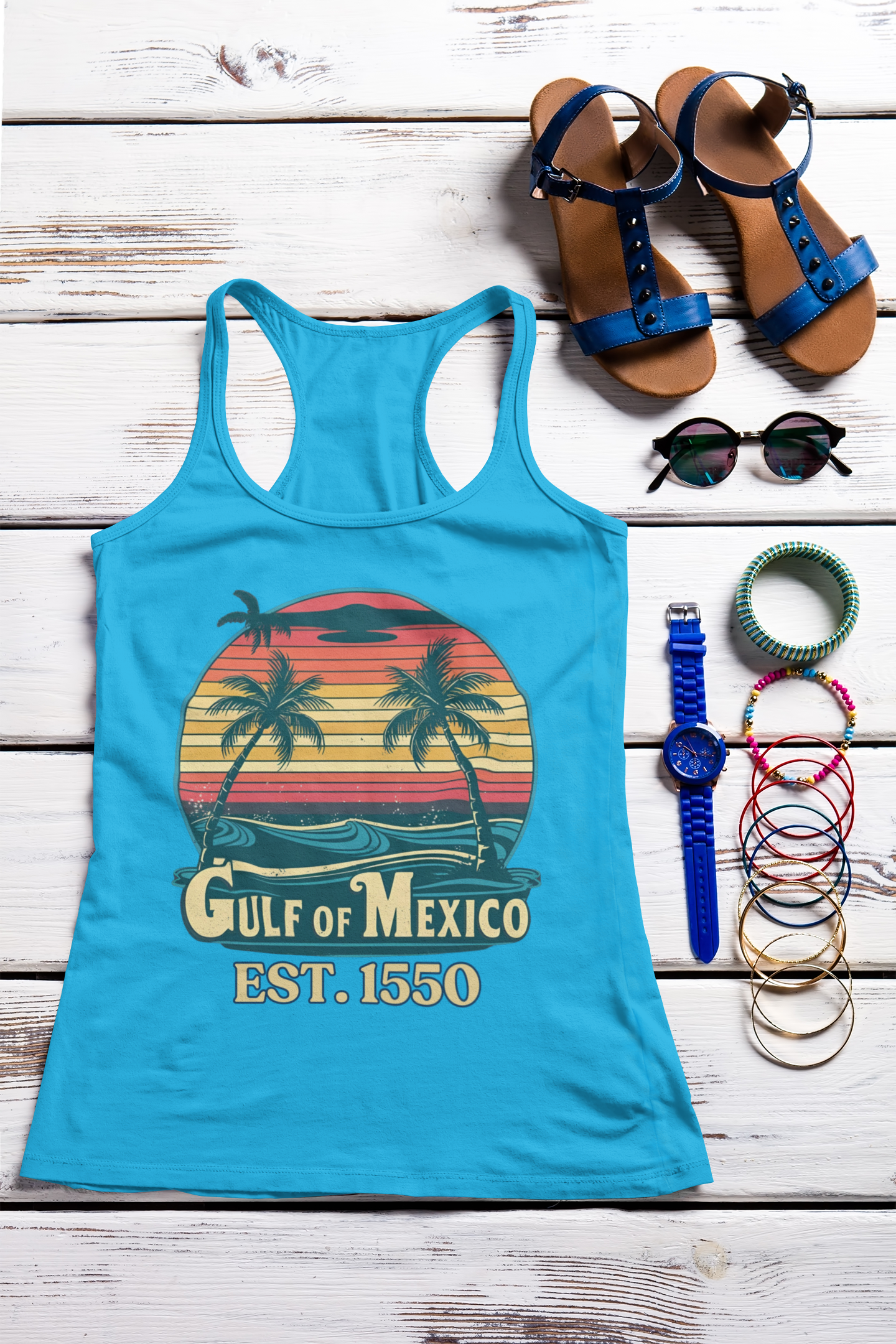 Women's Tank Top - Chic Gulf of Mexico Design product thumbnail image