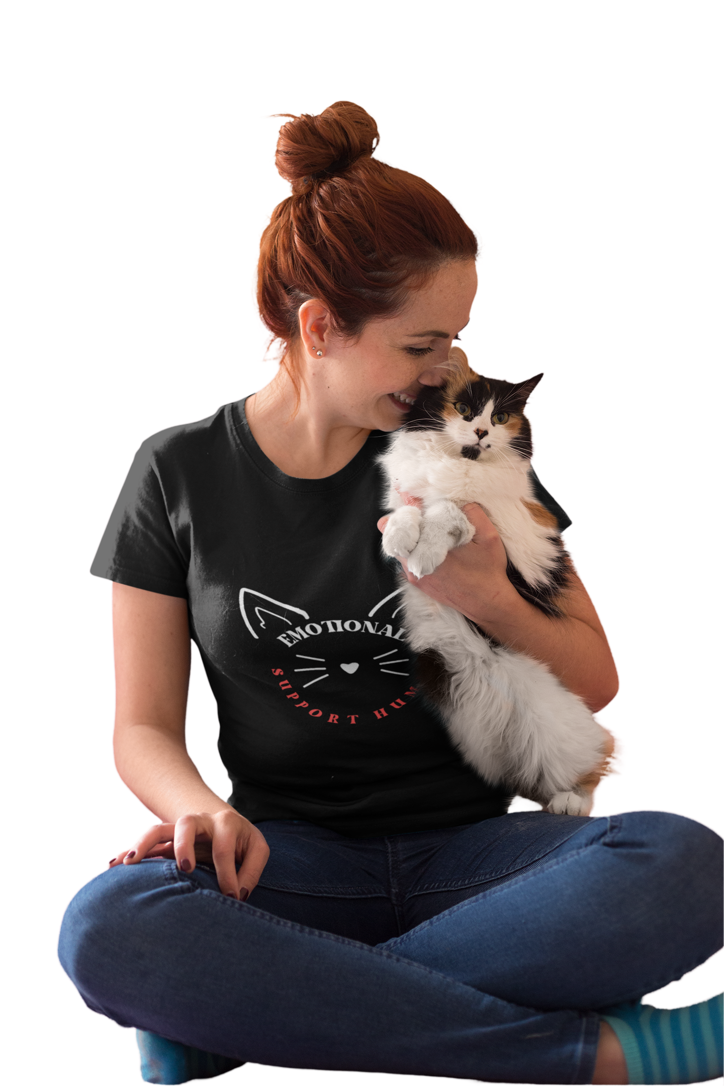 Cat Lover Unisex T-Shirt - Emotional Support Human Tee product thumbnail image Cat Lover Unisex T-Shirt - Emotional Support Human Tee product thumbnail image