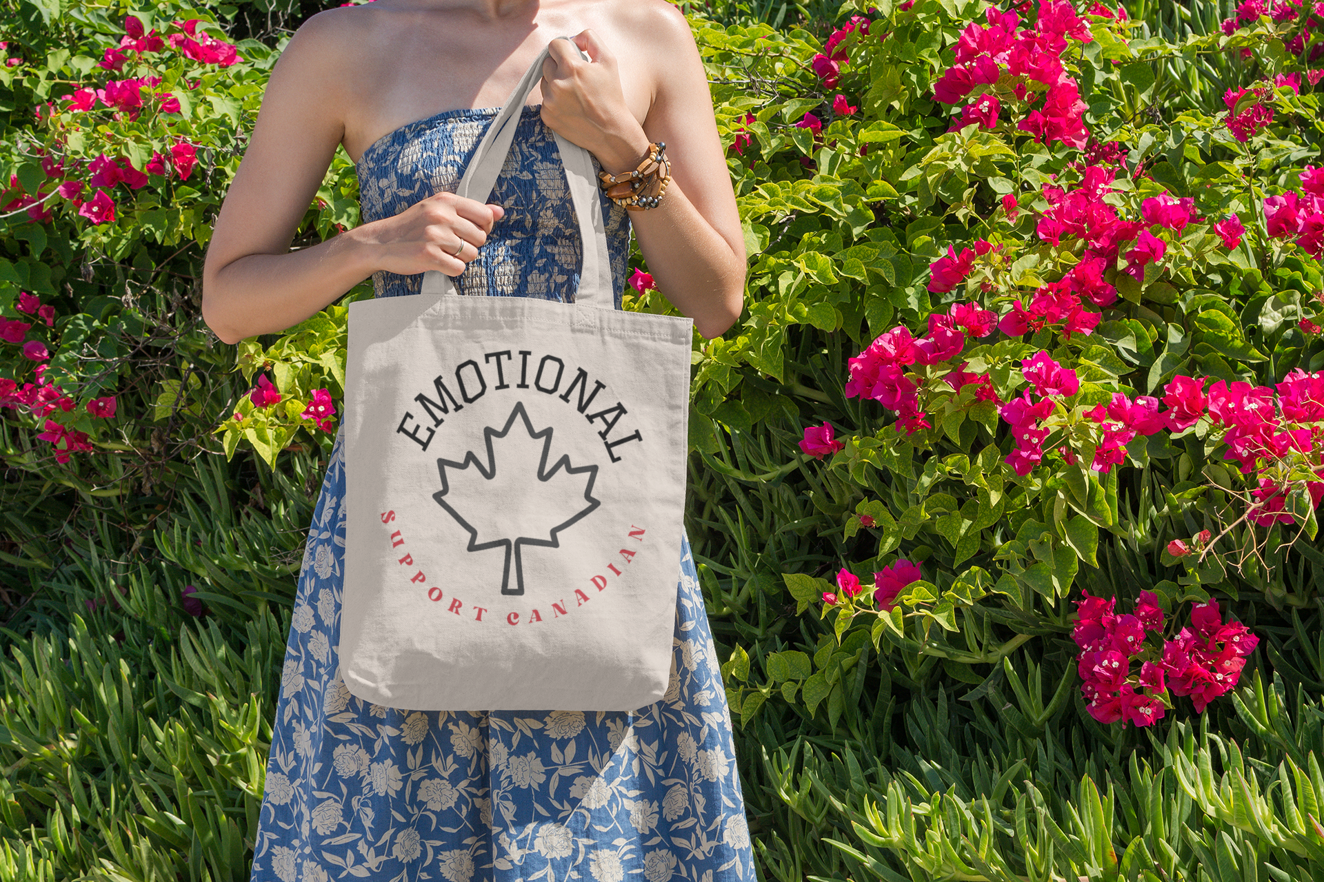 Emotional Support Canadian Tote Bag - Eco-Friendly Cotton Canvas product thumbnail image