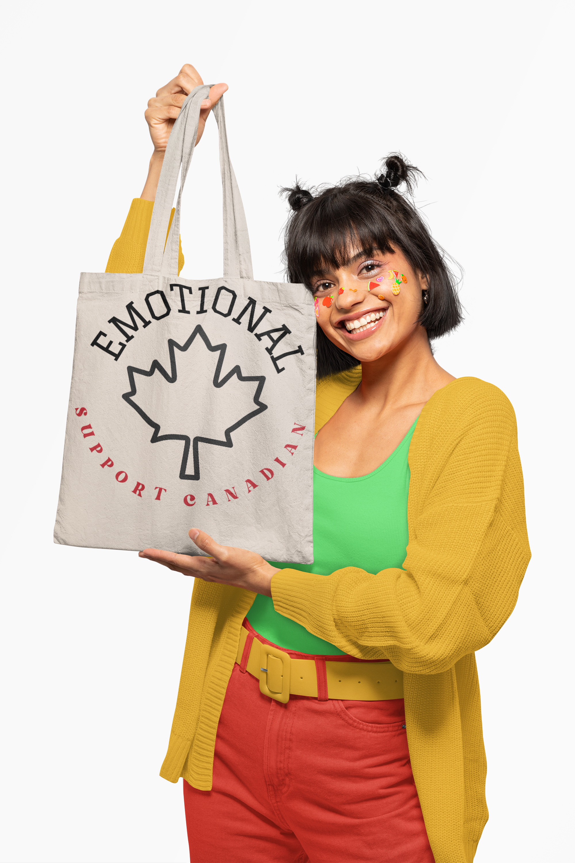 Emotional Support Canadian Tote Bag - Eco-Friendly Cotton Canvas