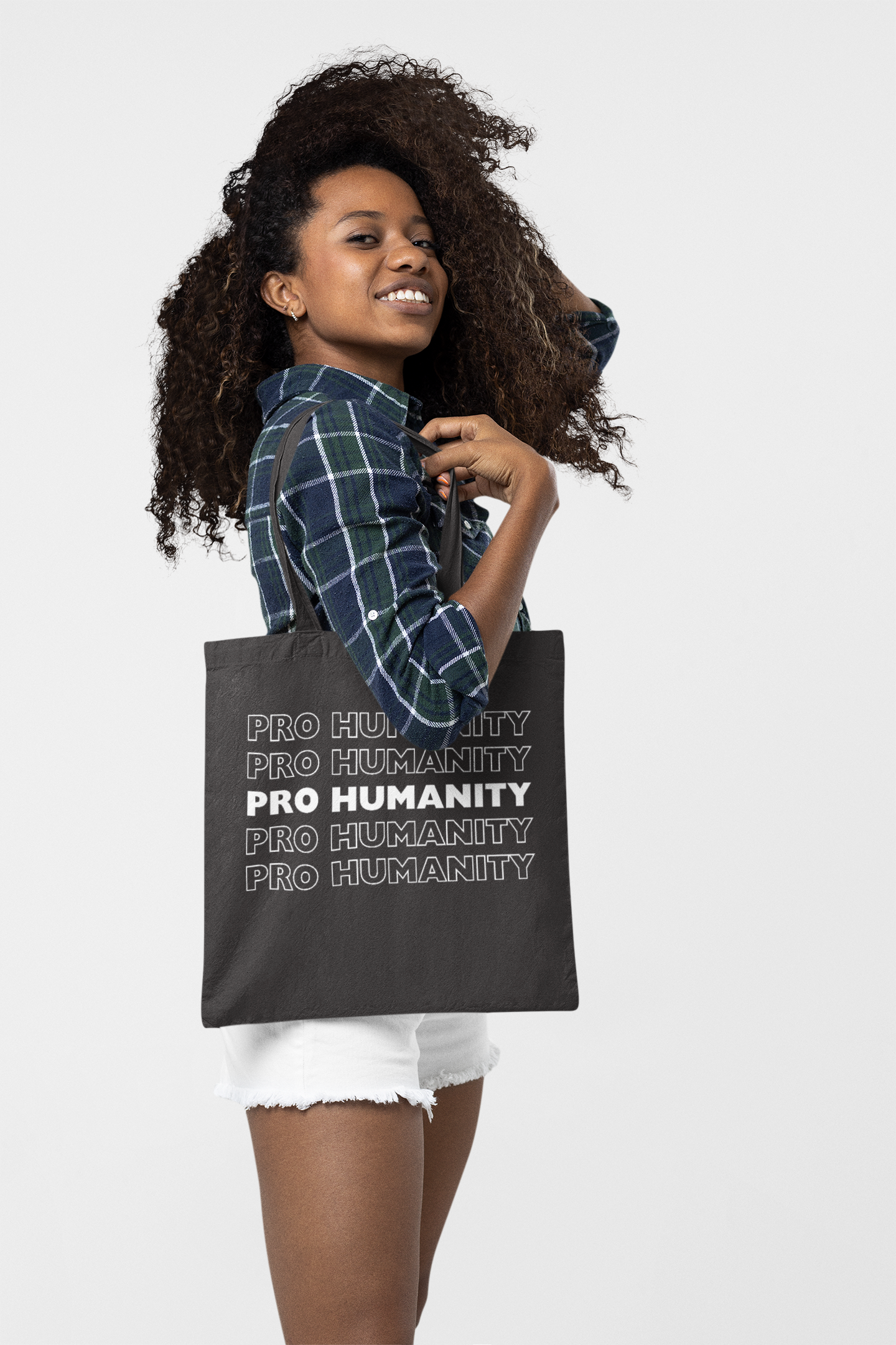 Pro Humanity Cotton Canvas Tote Bag - Eco-Friendly Shopping &amp; Everyday Use