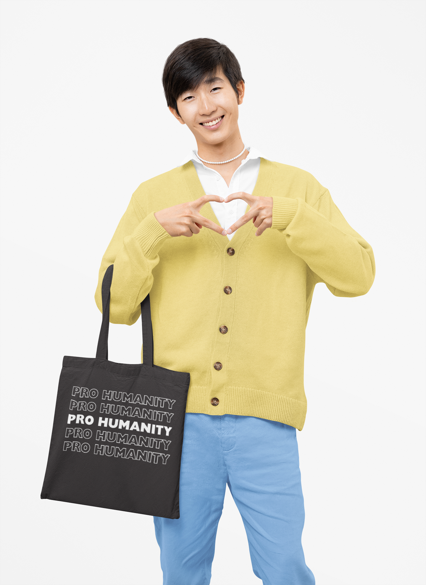 Pro Humanity Cotton Canvas Tote Bag - Eco-Friendly Shopping &amp; Everyday Use product thumbnail image