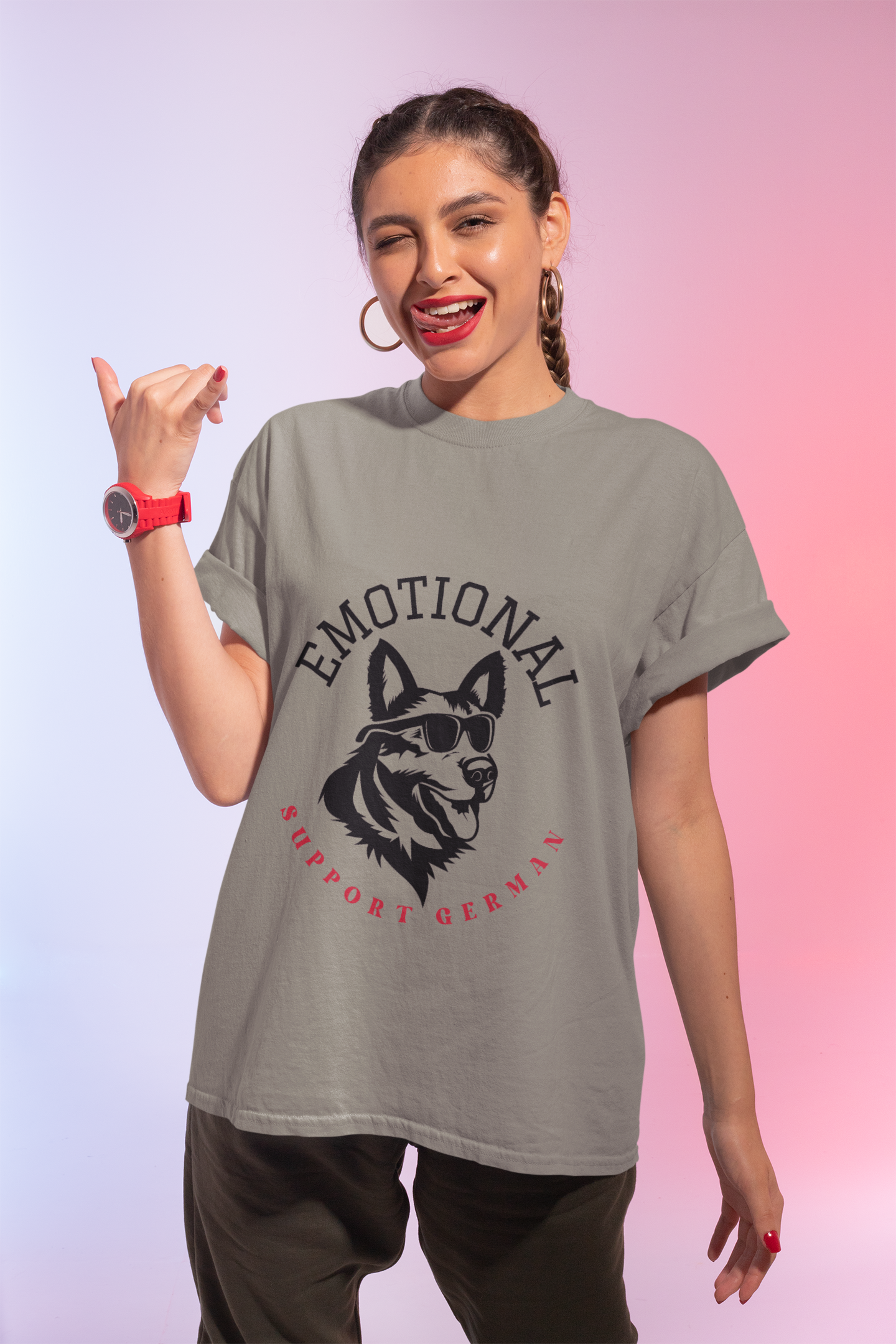 Emotional Support German T-Shirt product thumbnail image