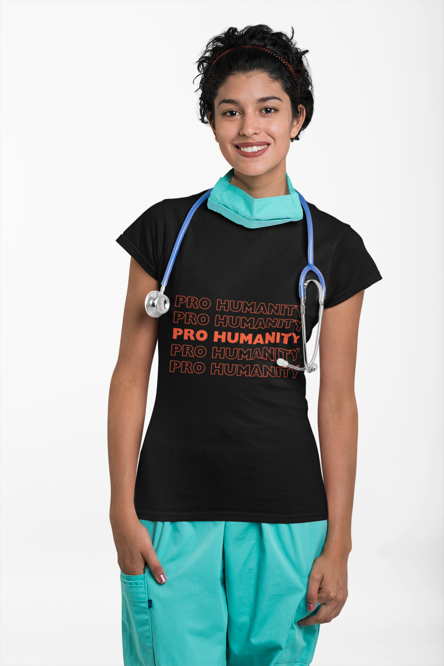 Pro-Humanity Fitted Women's Tee (RED) product thumbnail image Pro-Humanity Fitted Women's Tee (RED) product thumbnail image