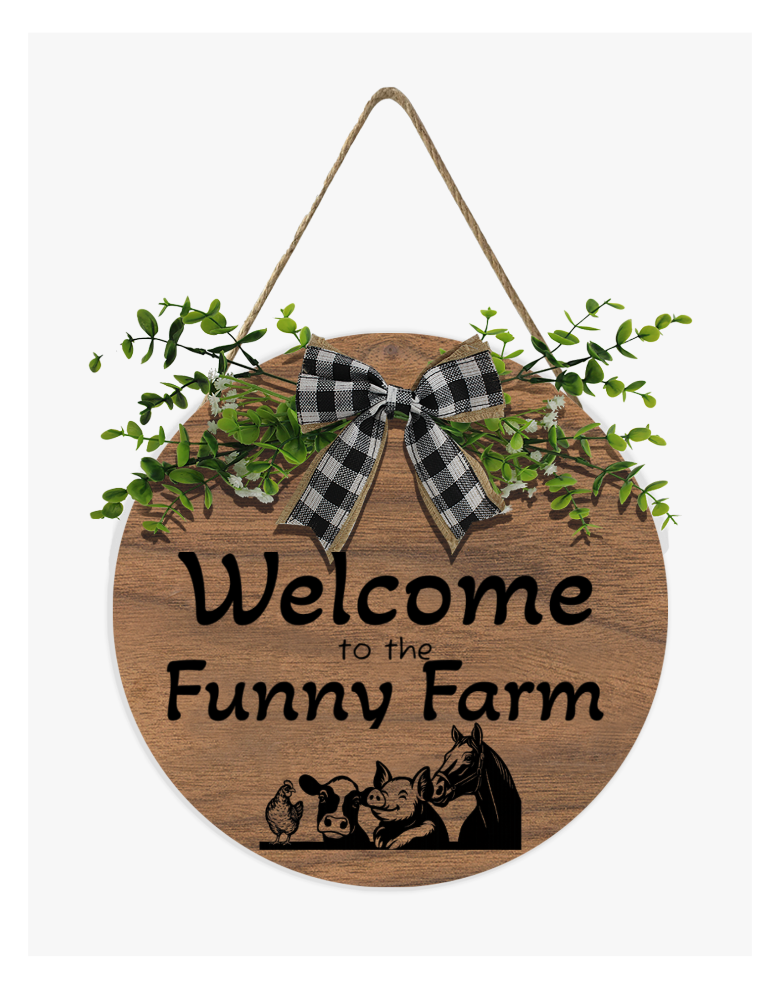 Wooden Sign, Funny Farm Welcome Decor, Farmhouse Hanging Plaque, Rustic Wall Wooden Sign, Funny Farm Welcome Decor, Farmhouse Hanging Plaque, Rustic Wall