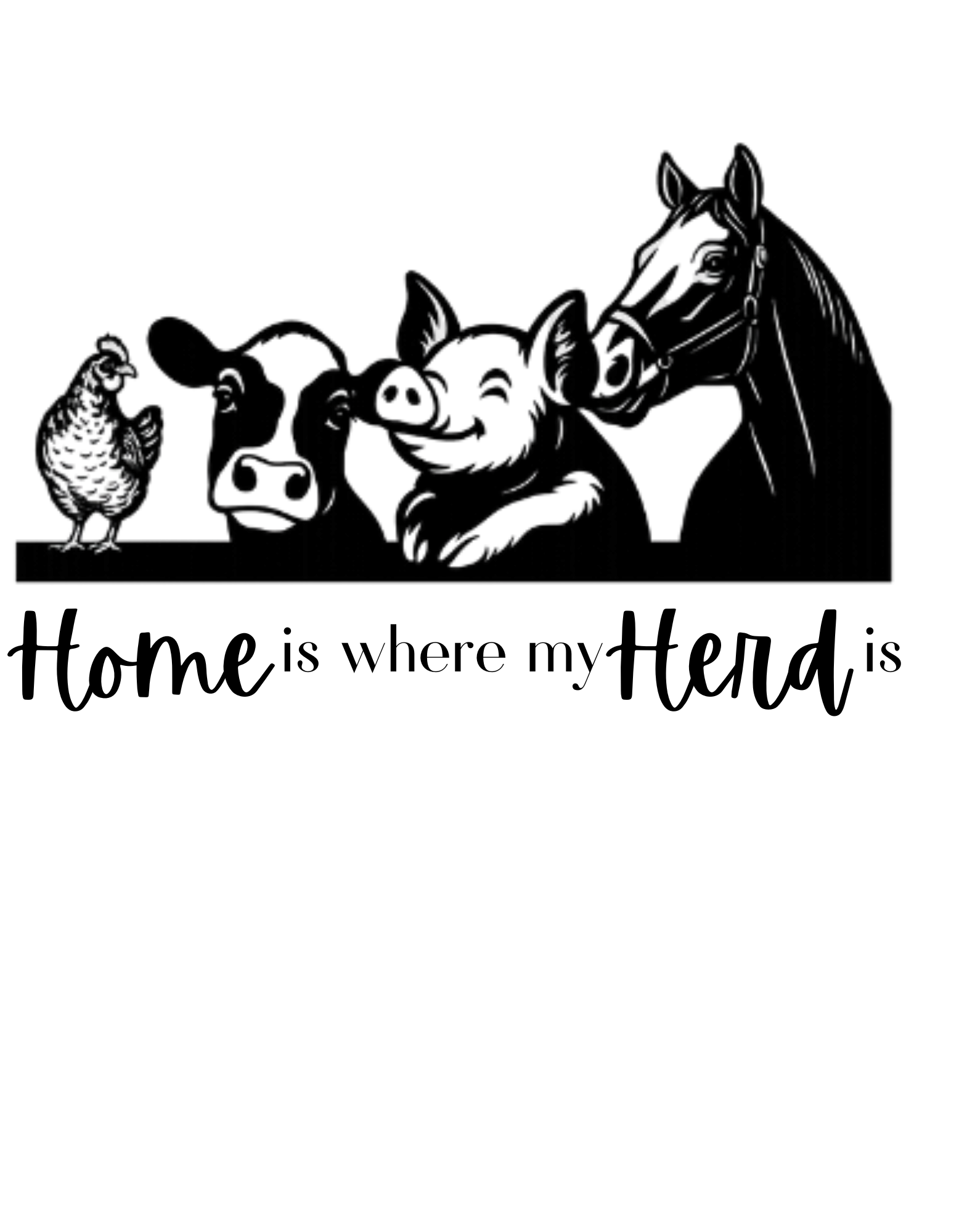 Home is Where My Herd Is Tee, Animal Lover Shirt, Farmhouse Style Tee, Unisex Home is Where My Herd Is Tee, Animal Lover Shirt, Farmhouse Style Tee, Unisex