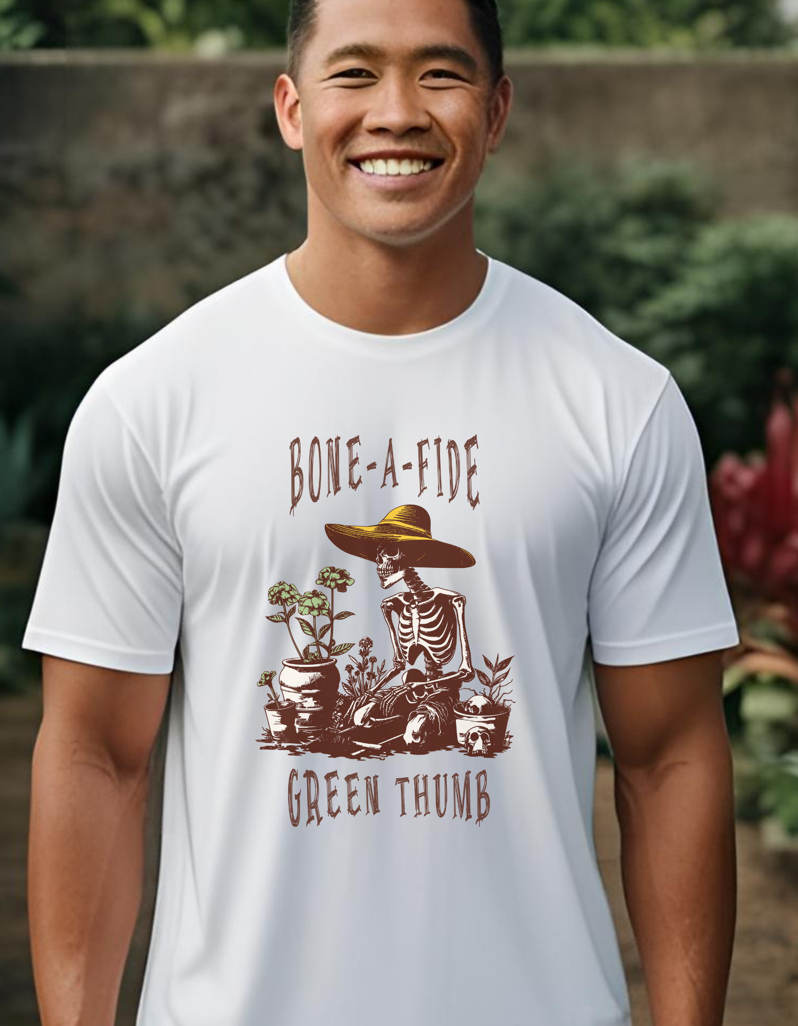 Bone-a-Fide Green Thumb Unisex T-Shirt, Gardening Tee, Halloween Shirt, Plant & Garden Lover Gift! Bone-a-Fide Green Thumb Unisex T-Shirt, Gardening Tee, Halloween Shirt, Plant & Garden Lover Gift!