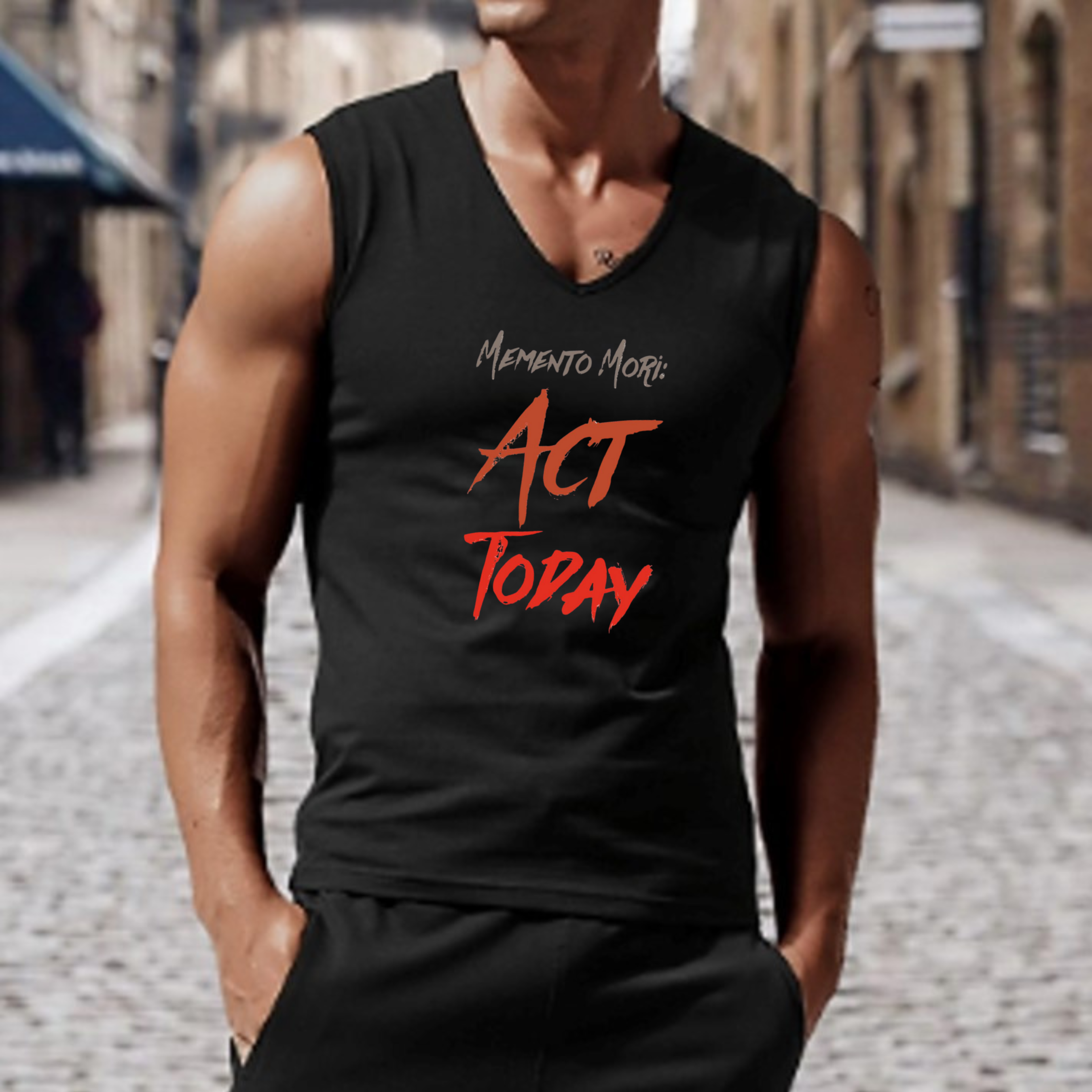 Memento Mori Act Today Tank Top product thumbnail image