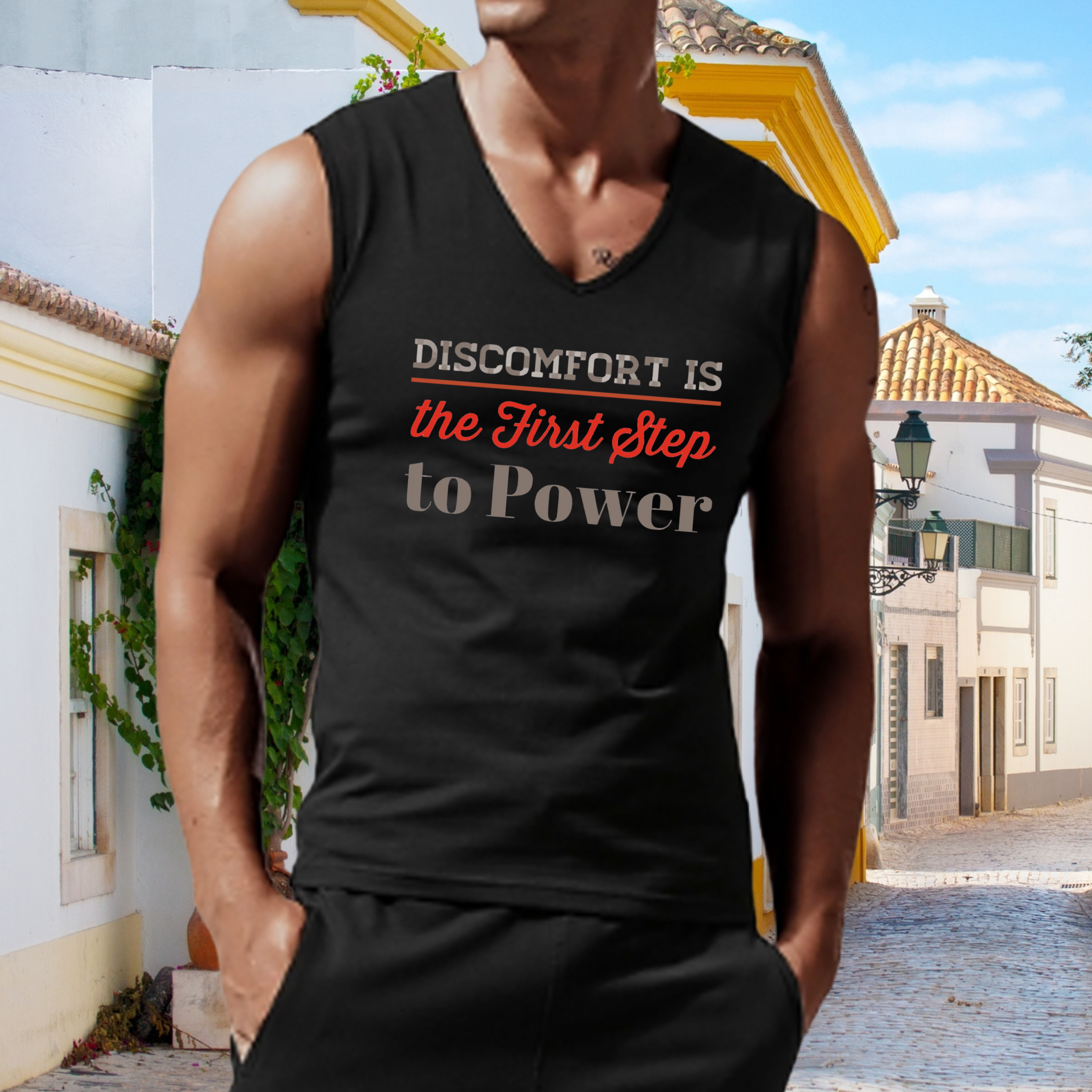 Discomfort is the First Step to Power Tank Top product thumbnail image Discomfort is the First Step to Power Tank Top product thumbnail image