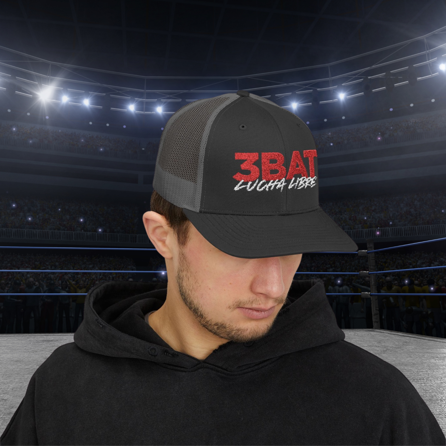 3Bat Lucha Libre Snapback Trucker Cap  product thumbnail image