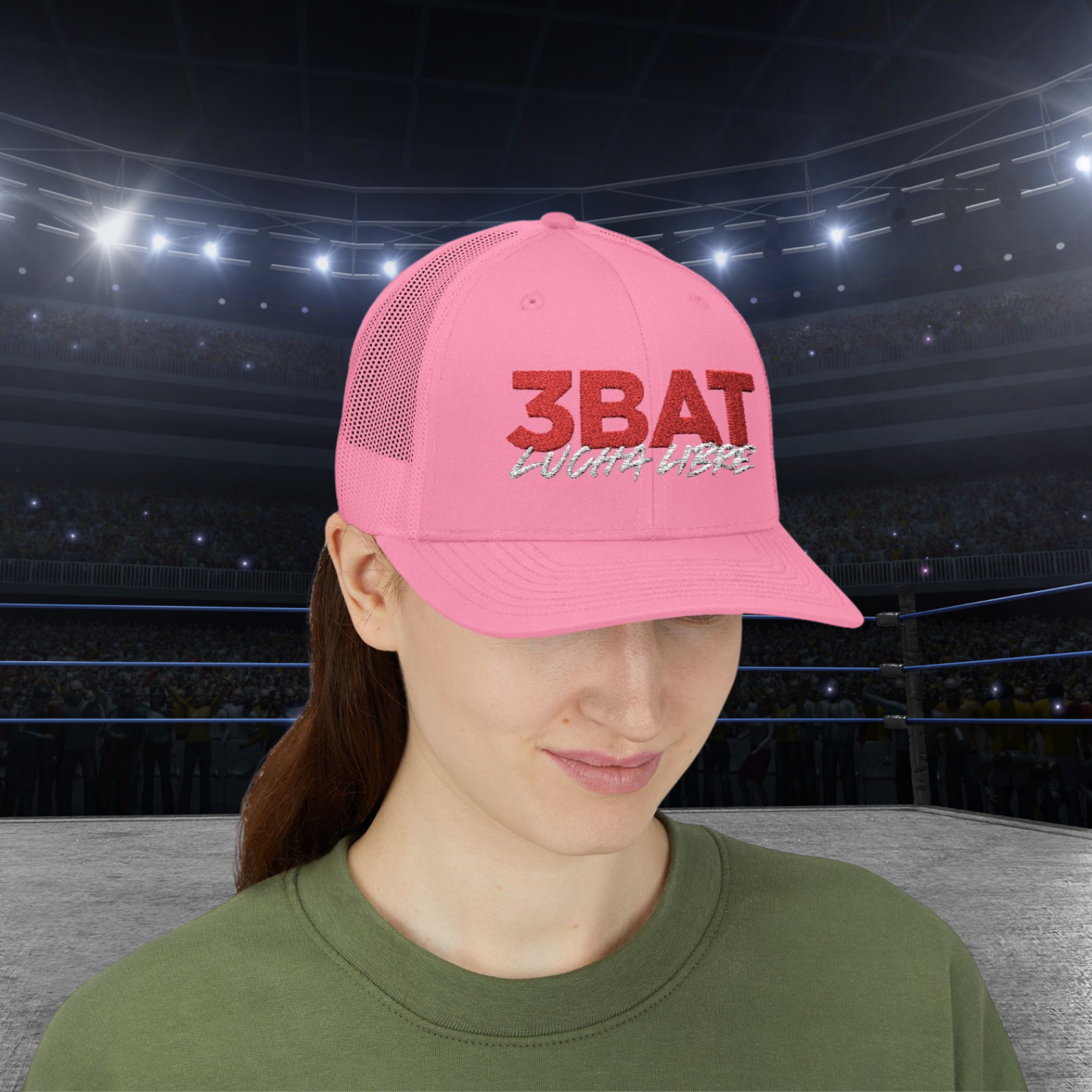 3Bat Lucha Libre Snapback Trucker Cap  product thumbnail image