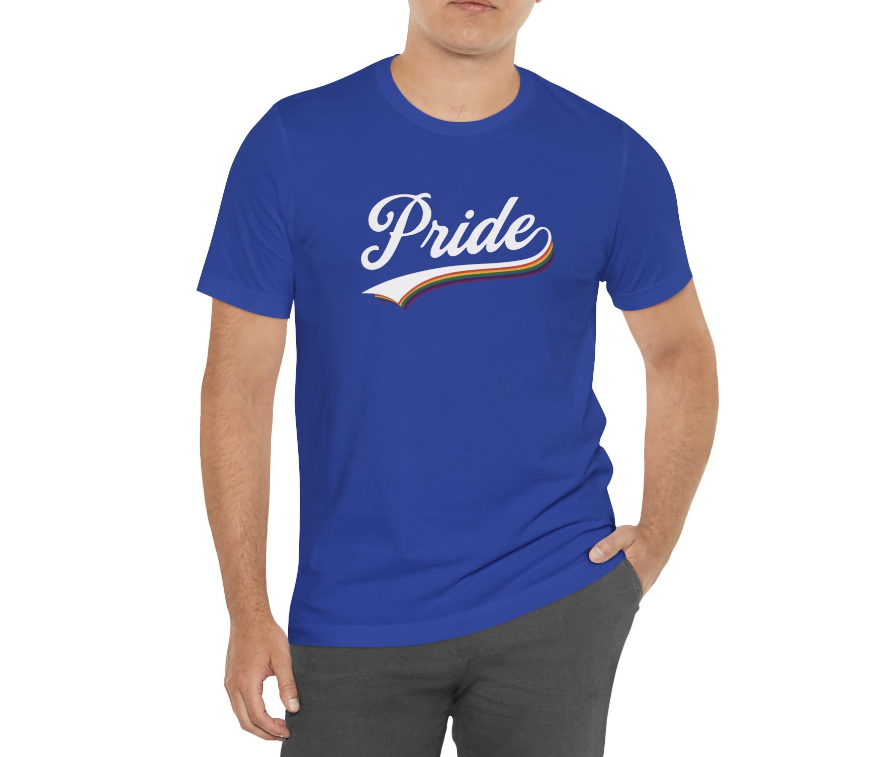 Rainbow Pride Unisex Tee - Trending Now, Pride Month, Support, Statement, Party, Festival, Gift for Her, Gift for Him product thumbnail image Rainbow Pride Unisex Tee - Trending Now, Pride Month, Support, Statement, Party, Festival, Gift for Her, Gift for Him product thumbnail image