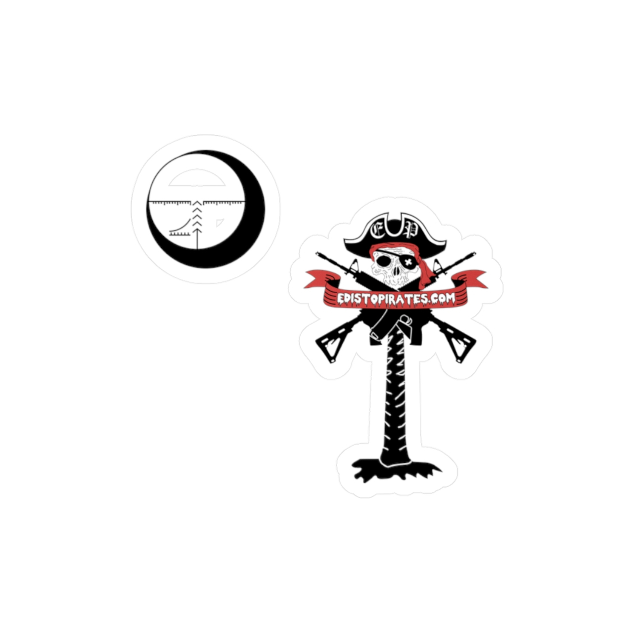 Edisto Pirates SC Flag Graphic - Kiss-Cut Vinyl Decals Edisto Pirates SC Flag Graphic - Kiss-Cut Vinyl Decals