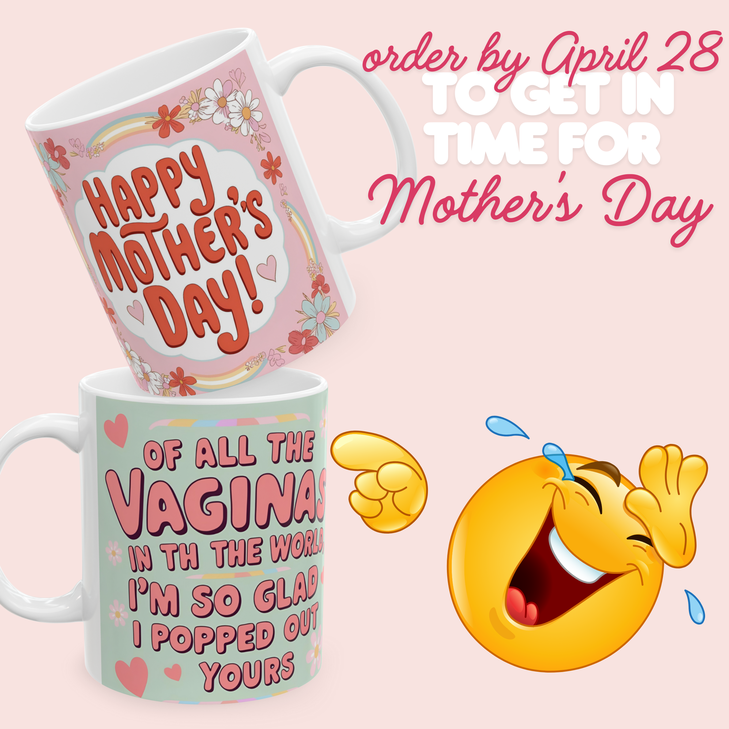 Funny Mom Mug • Of All the Vaginas in the World I'm Glad I Popped Out of Yours • Mother's Day Gift • Bold & Cheeky Coffee Cup product thumbnail image Funny Mom Mug • Of All the Vaginas in the World I'm Glad I Popped Out of Yours • Mother's Day Gift • Bold & Cheeky Coffee Cup product thumbnail image