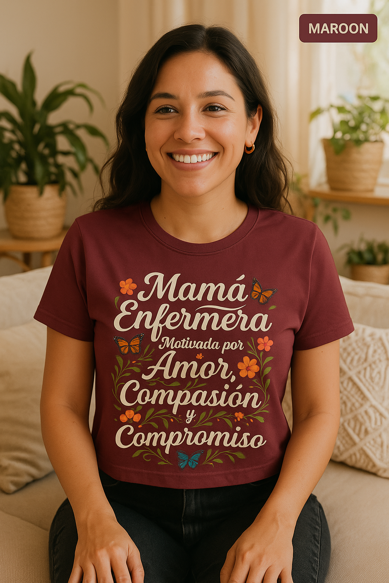 Mamá Enfermera T-Shirt, Mother Nurse, Love Compassion Commitment, Soft Tee, Inspirational Gift product thumbnail image Mamá Enfermera T-Shirt, Mother Nurse, Love Compassion Commitment, Soft Tee, Inspirational Gift product thumbnail image