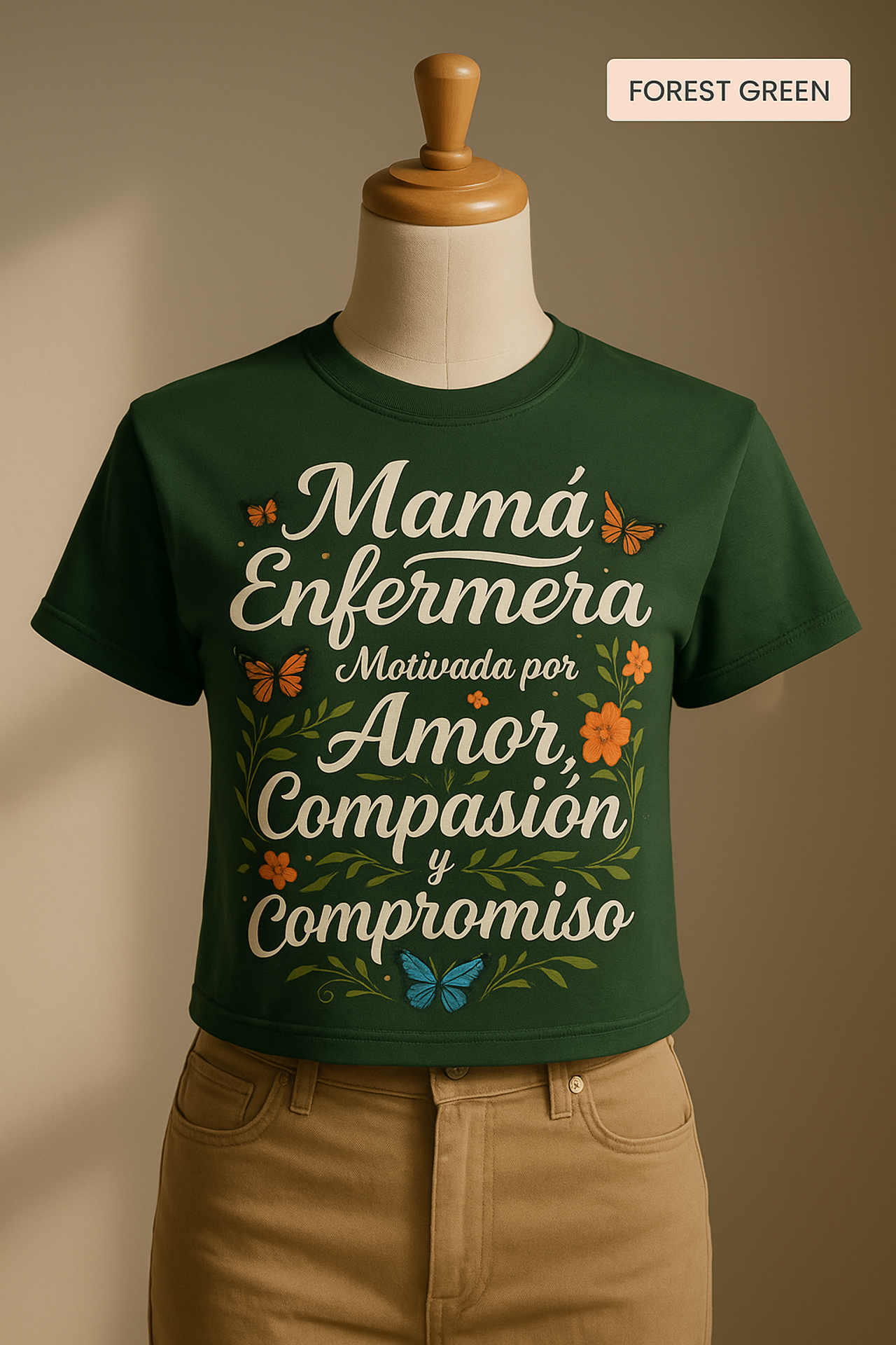 Mamá Enfermera T-Shirt, Mother Nurse, Love Compassion Commitment, Soft Tee, Inspirational Gift product thumbnail image Mamá Enfermera T-Shirt, Mother Nurse, Love Compassion Commitment, Soft Tee, Inspirational Gift product thumbnail image