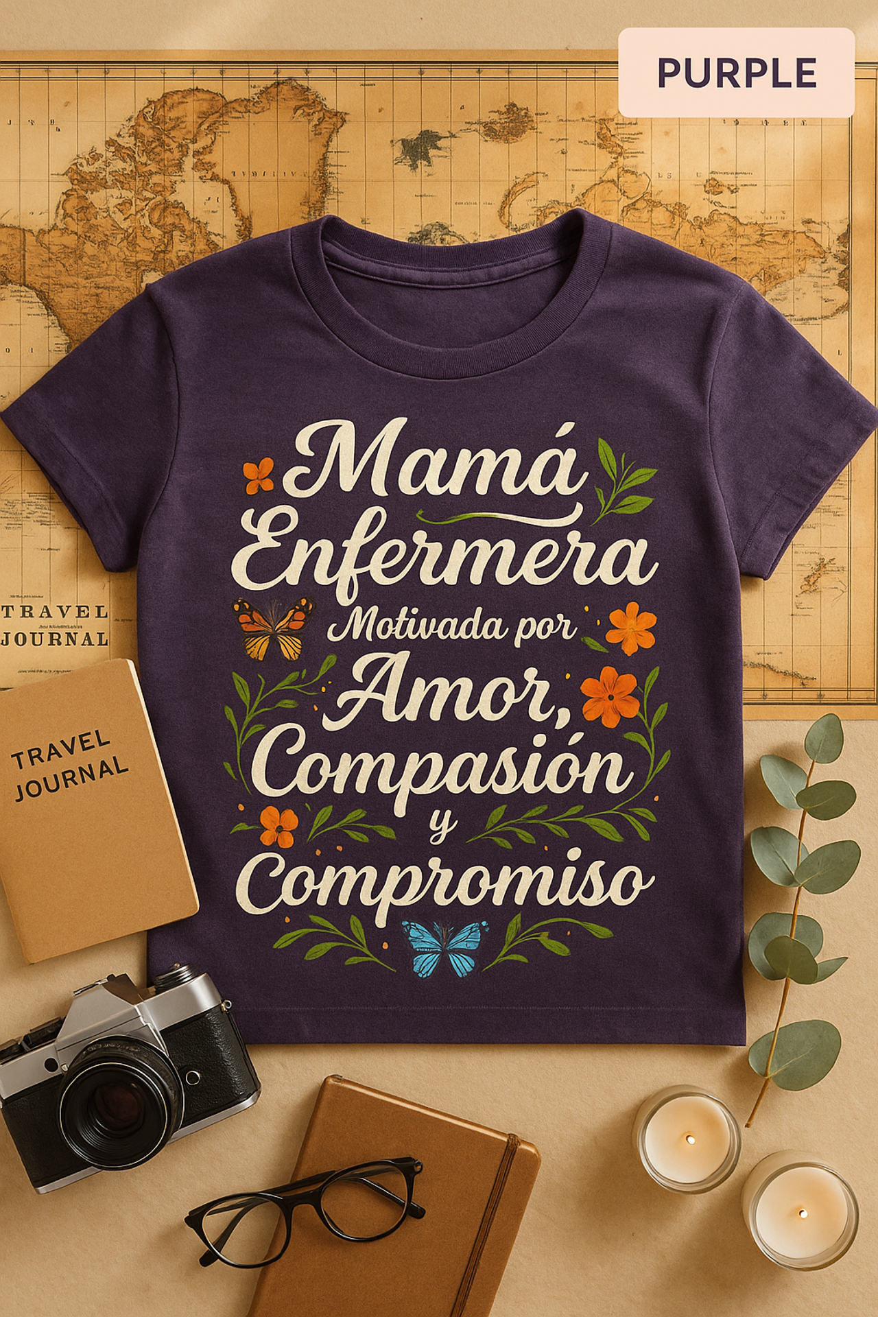 Mamá Enfermera T-Shirt, Mother Nurse, Love Compassion Commitment, Soft Tee, Inspirational Gift product thumbnail image Mamá Enfermera T-Shirt, Mother Nurse, Love Compassion Commitment, Soft Tee, Inspirational Gift product thumbnail image