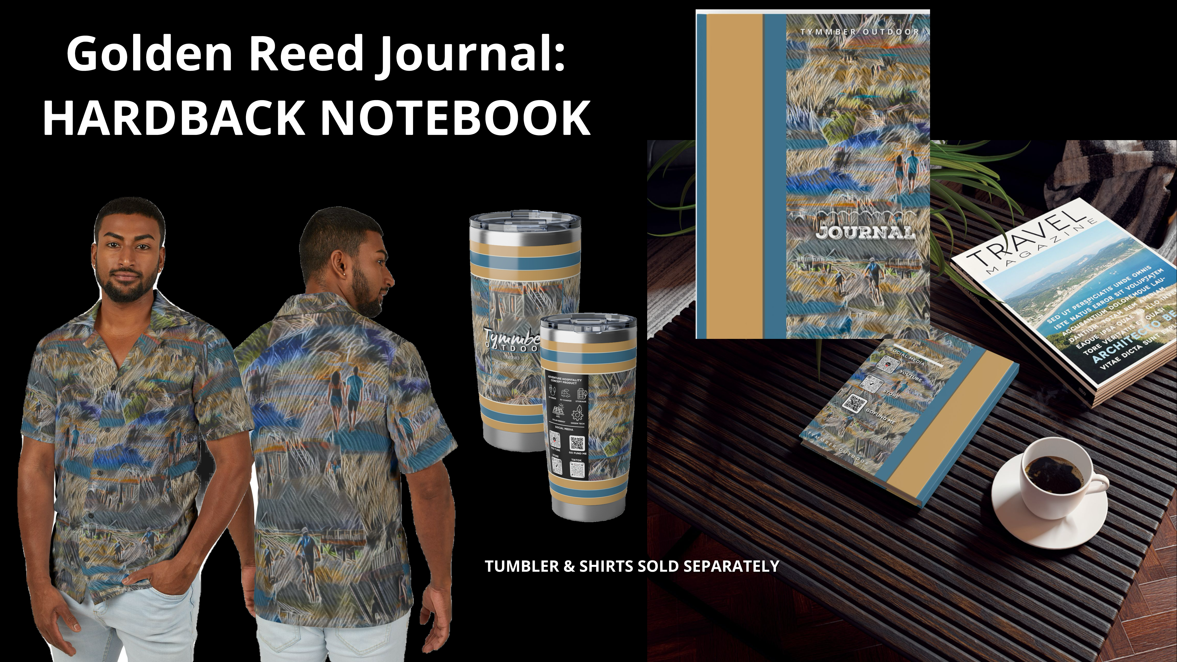 Golden Reed Journal:  Timber Outdoor Hard Backed Journal – Document Your Outdoor Journey product thumbnail image