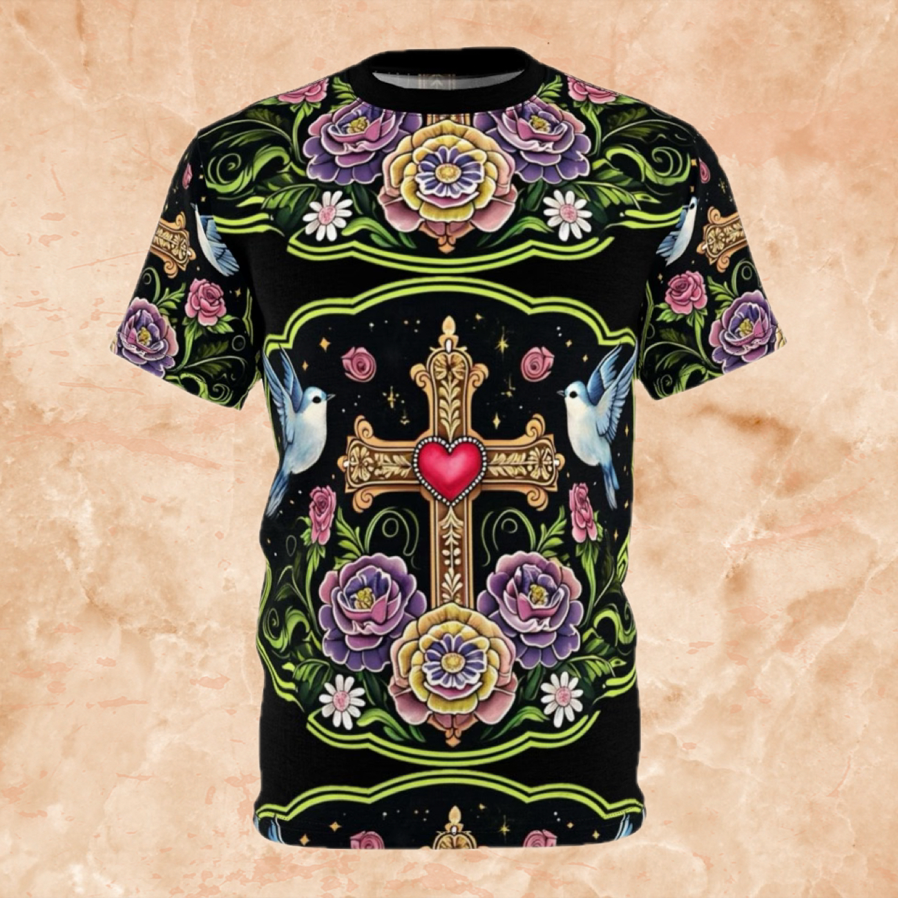 Mexican Cross Graphic Tee, Unisex Tee, Edgy Fashion, Artistic Apparel, Unique Gift for Lovers of Mexican Folk Art, Statement Piece Mexican Cross Graphic Tee, Unisex Tee, Edgy Fashion, Artistic Apparel, Unique Gift for Lovers of Mexican Folk Art, Statement Piece