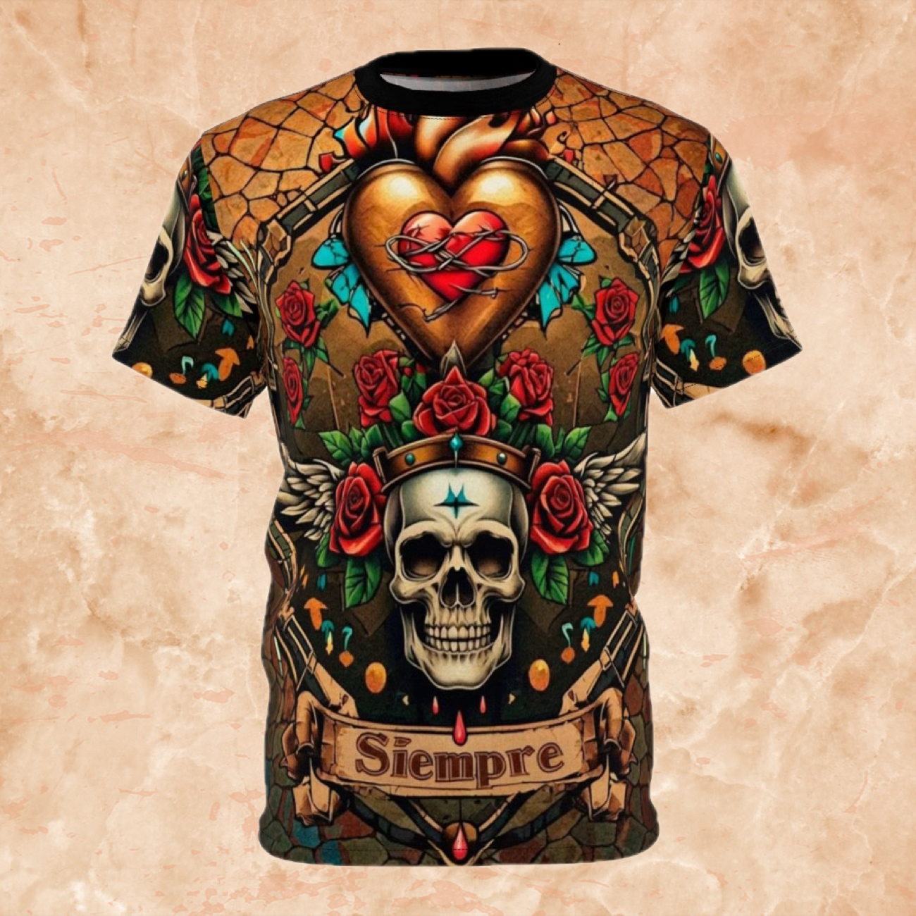 Siempre Graphic Tee, Unisex Tee, Edgy Fashion, Artistic Apparel, Unique Gift for Lovers of Dark Art, Statement Piece product thumbnail image Siempre Graphic Tee, Unisex Tee, Edgy Fashion, Artistic Apparel, Unique Gift for Lovers of Dark Art, Statement Piece product thumbnail image