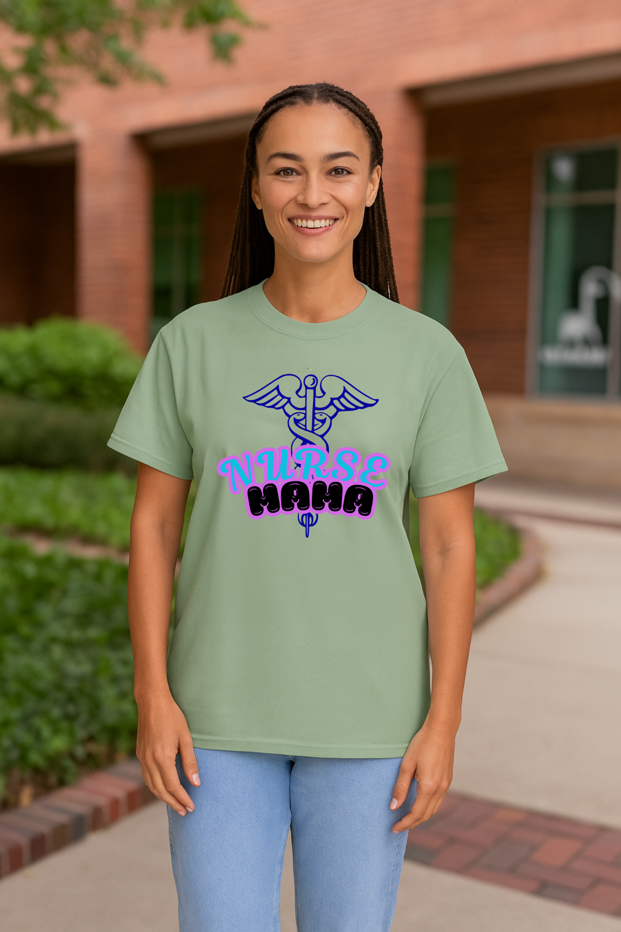 Nurse Mama Shirt Retro Medical Symbol Tee for Proud Moms in Healthcare Mother's Day Gift for Nurses Nurse Mama Shirt Retro Medical Symbol Tee for Proud Moms in Healthcare Mother's Day Gift for Nurses