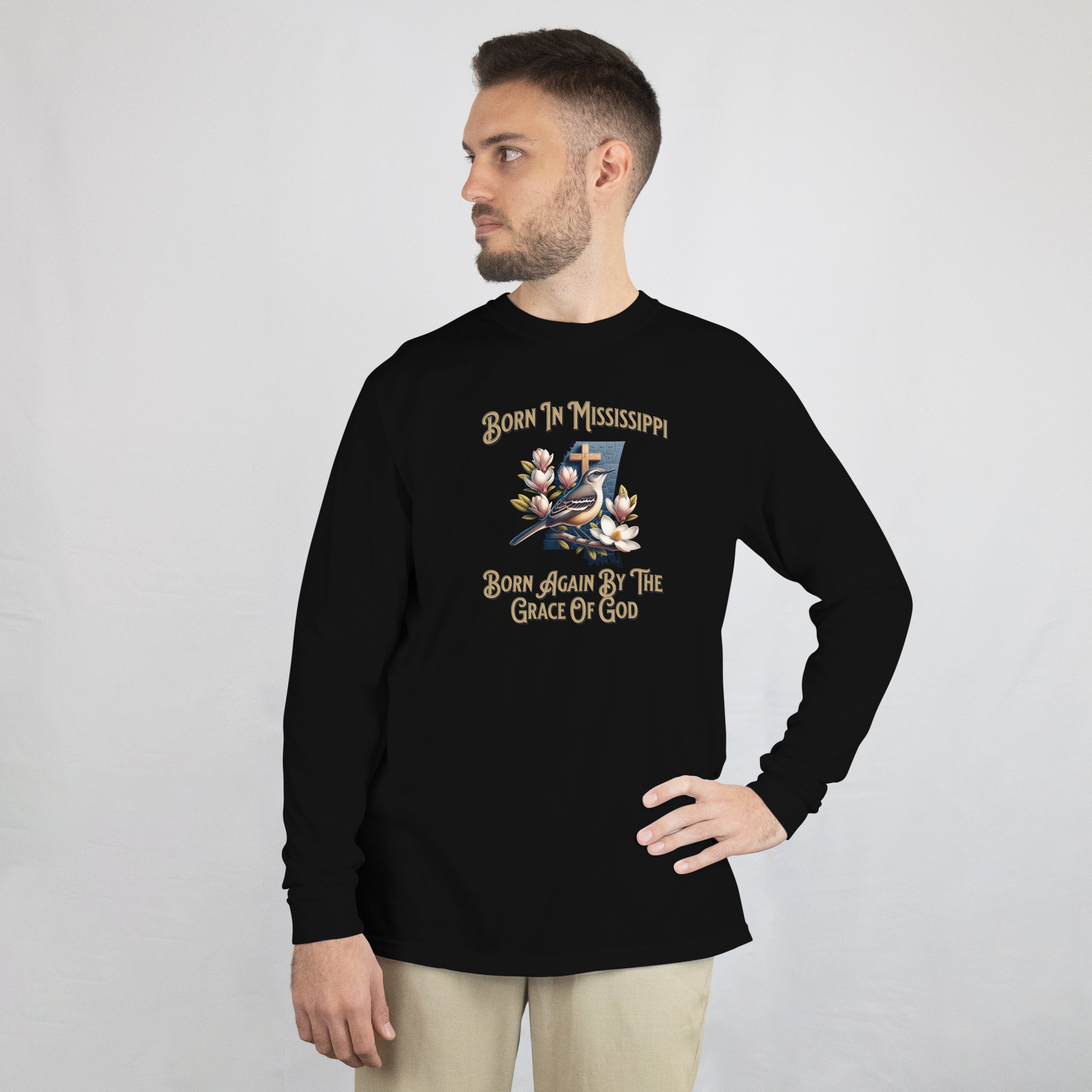 Born in Mississippi, Born Again By The Grace Of God Unisex Long Sleeve T-Shirt - Grace of God Design product thumbnail image Born in Mississippi, Born Again By The Grace Of God Unisex Long Sleeve T-Shirt - Grace of God Design product thumbnail image