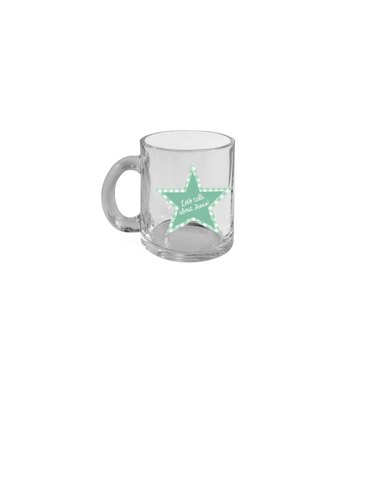 Let's Talk About Jesus Clear Mug product thumbnail image