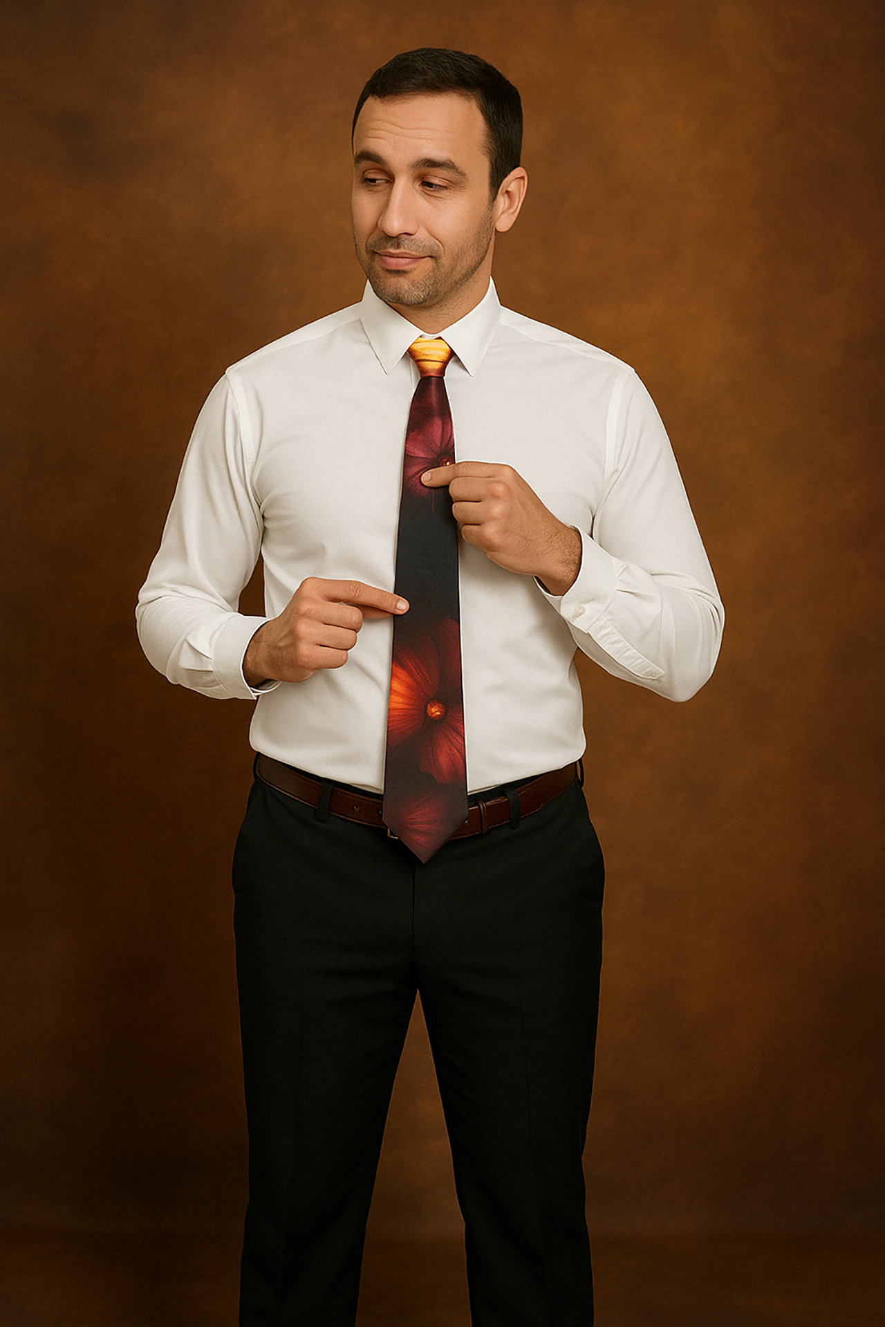 Men's Dark Floral Necktie Elegant Black And Red Flower Pattern Tie for Weddings Formal Events or Stylish Office Wear Men's Dark Floral Necktie Elegant Black And Red Flower Pattern Tie for Weddings Formal Events or Stylish Office Wear