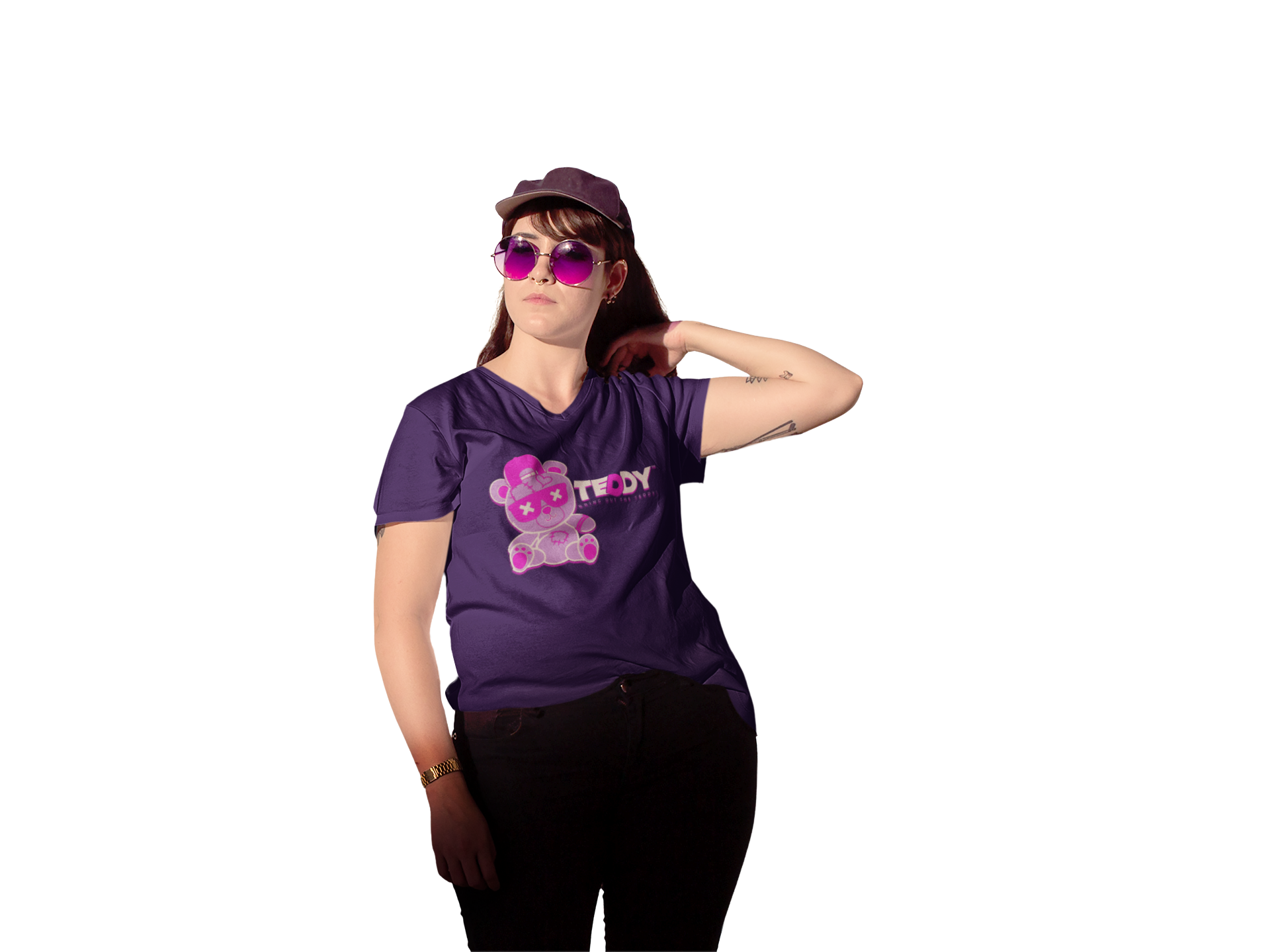 Bring Out The Teddy! Ladies - V-Neck Tee, Gift for Her, Casual & Vibrant Design product thumbnail image Bring Out The Teddy! Ladies - V-Neck Tee, Gift for Her, Casual & Vibrant Design product thumbnail image
