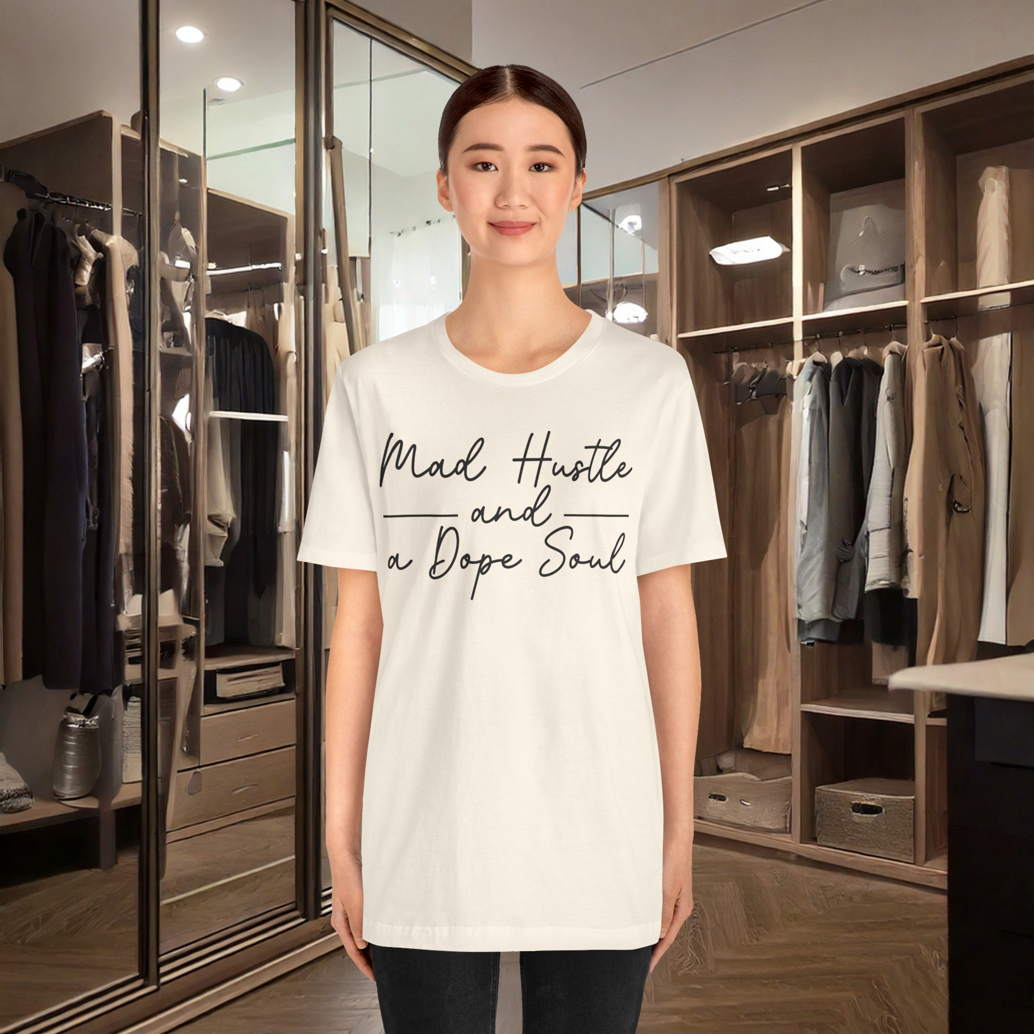Mad Hustle and a Dope Soul T-Shirt | Viral Motivational Tee | Minimalist Graphic Shirt for Entrepreneurs | Soft Unisex Everyday Shirt | TikTok Aesthetic Streetwear | Boss Babe Energy | Grind Mode Tee | Inspo Shirt for Creators | Gift for Go-Getters Top product thumbnail image Mad Hustle and a Dope Soul T-Shirt | Viral Motivational Tee | Minimalist Graphic Shirt for Entrepreneurs | Soft Unisex Everyday Shirt | TikTok Aesthetic Streetwear | Boss Babe Energy | Grind Mode Tee | Inspo Shirt for Creators | Gift for Go-Getters Top product thumbnail image