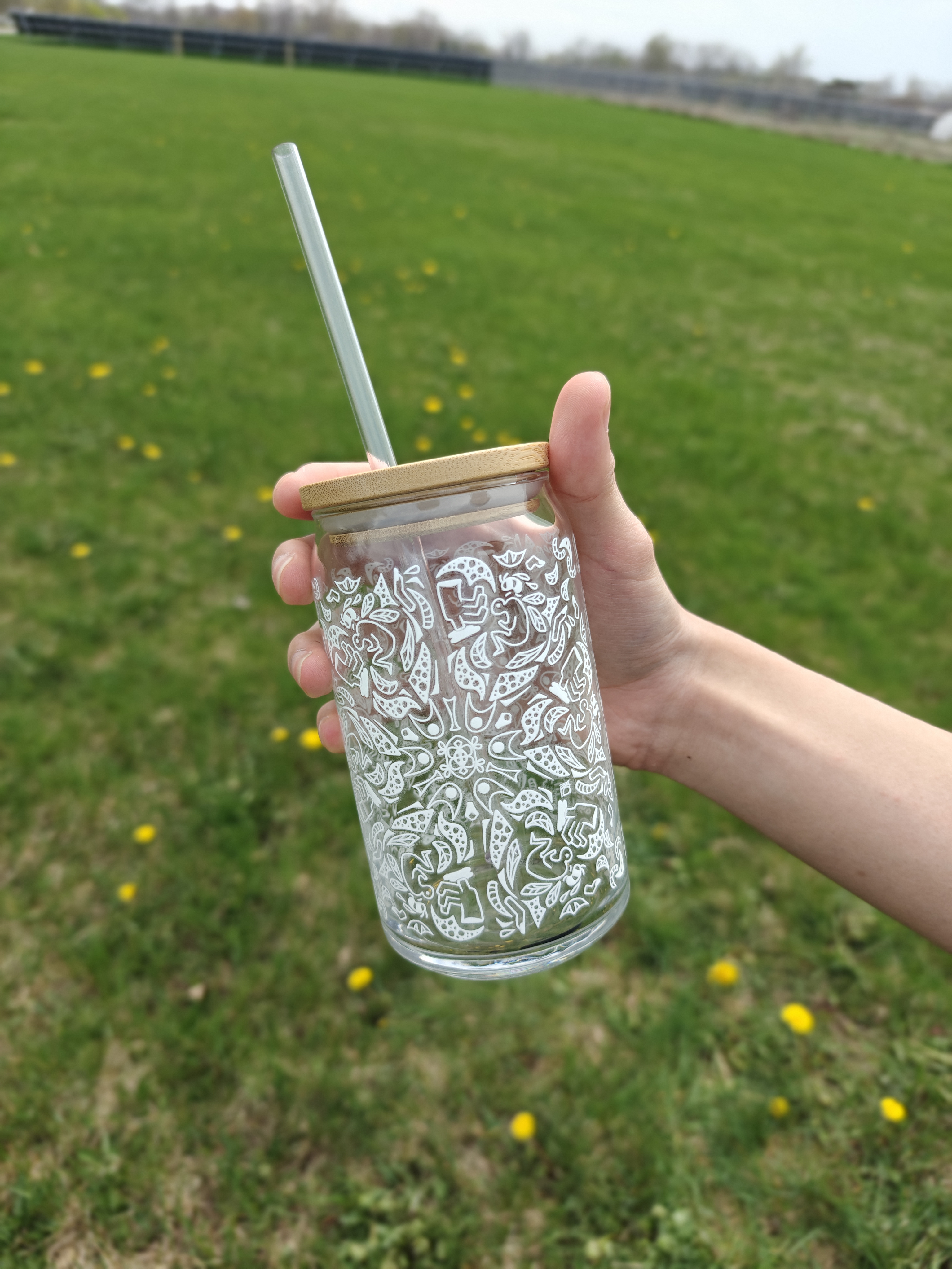 White Limbo Sipper Glass