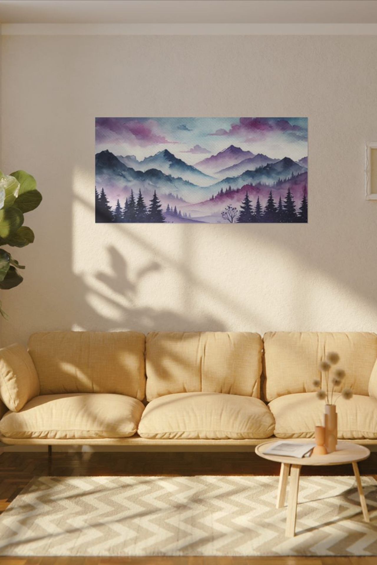 Serene Mountain Landscape Canvas Wall Art Tranquil Nature Decor for Home or Office product thumbnail image Serene Mountain Landscape Canvas Wall Art Tranquil Nature Decor for Home or Office product thumbnail image