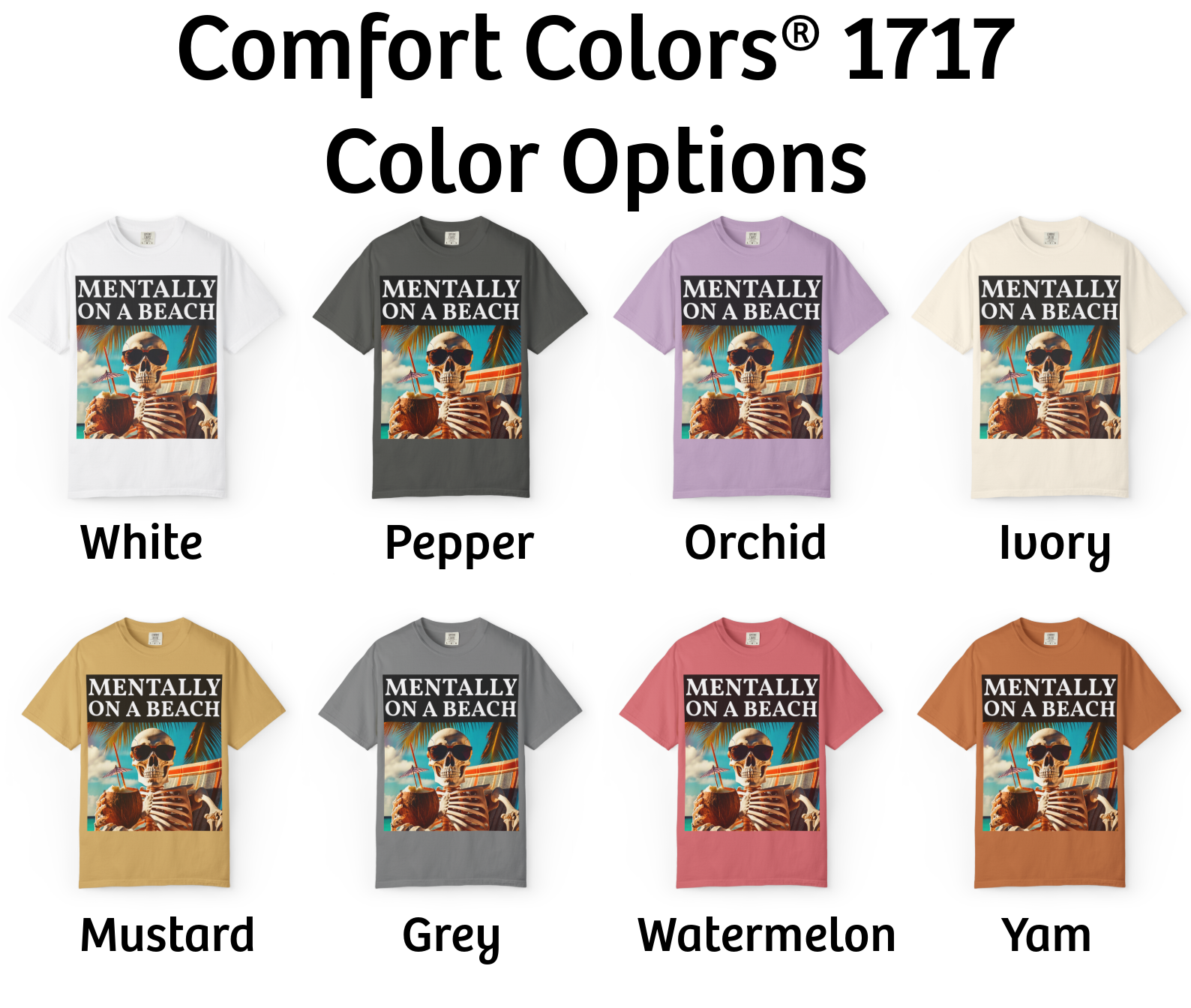 Mentally on a Beach | Comfort ColorsĀ® Garment-Dyed T-Shirt | Funny Vacation Tee, Tropical Skeleton Shirt, Summer Vibes, Beach Lover Gift product thumbnail image Mentally on a Beach | Comfort ColorsĀ® Garment-Dyed T-Shirt | Funny Vacation Tee, Tropical Skeleton Shirt, Summer Vibes, Beach Lover Gift product thumbnail image