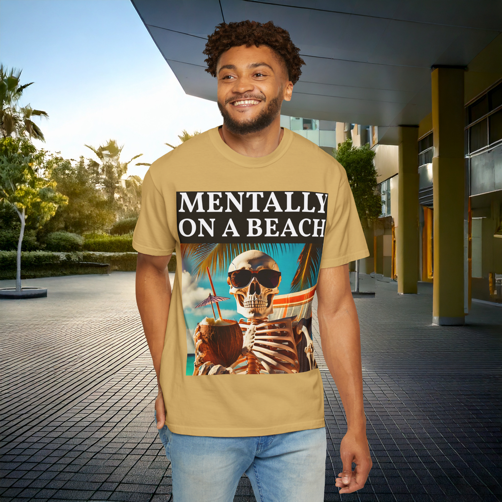 Mentally on a Beach | Comfort ColorsĀ® Garment-Dyed T-Shirt | Funny Vacation Tee, Tropical Skeleton Shirt, Summer Vibes, Beach Lover Gift product thumbnail image Mentally on a Beach | Comfort ColorsĀ® Garment-Dyed T-Shirt | Funny Vacation Tee, Tropical Skeleton Shirt, Summer Vibes, Beach Lover Gift product thumbnail image