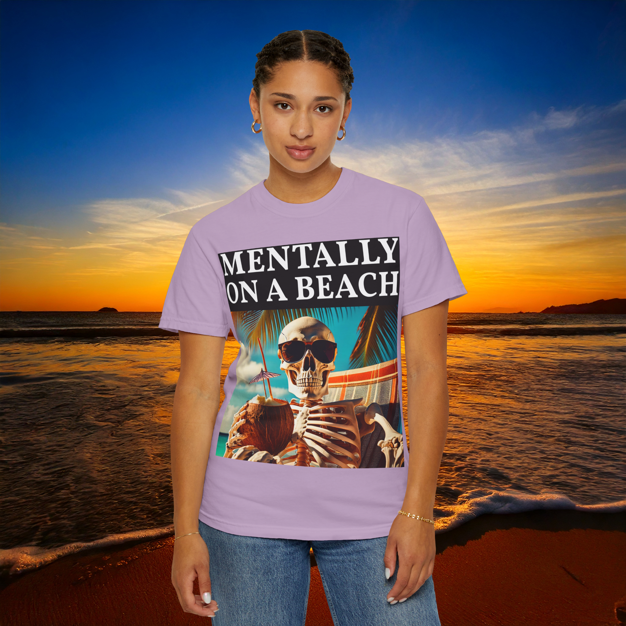 Mentally on a Beach | Comfort ColorsĀ® Garment-Dyed T-Shirt | Funny Vacation Tee, Tropical Skeleton Shirt, Summer Vibes, Beach Lover Gift product thumbnail image Mentally on a Beach | Comfort ColorsĀ® Garment-Dyed T-Shirt | Funny Vacation Tee, Tropical Skeleton Shirt, Summer Vibes, Beach Lover Gift product thumbnail image