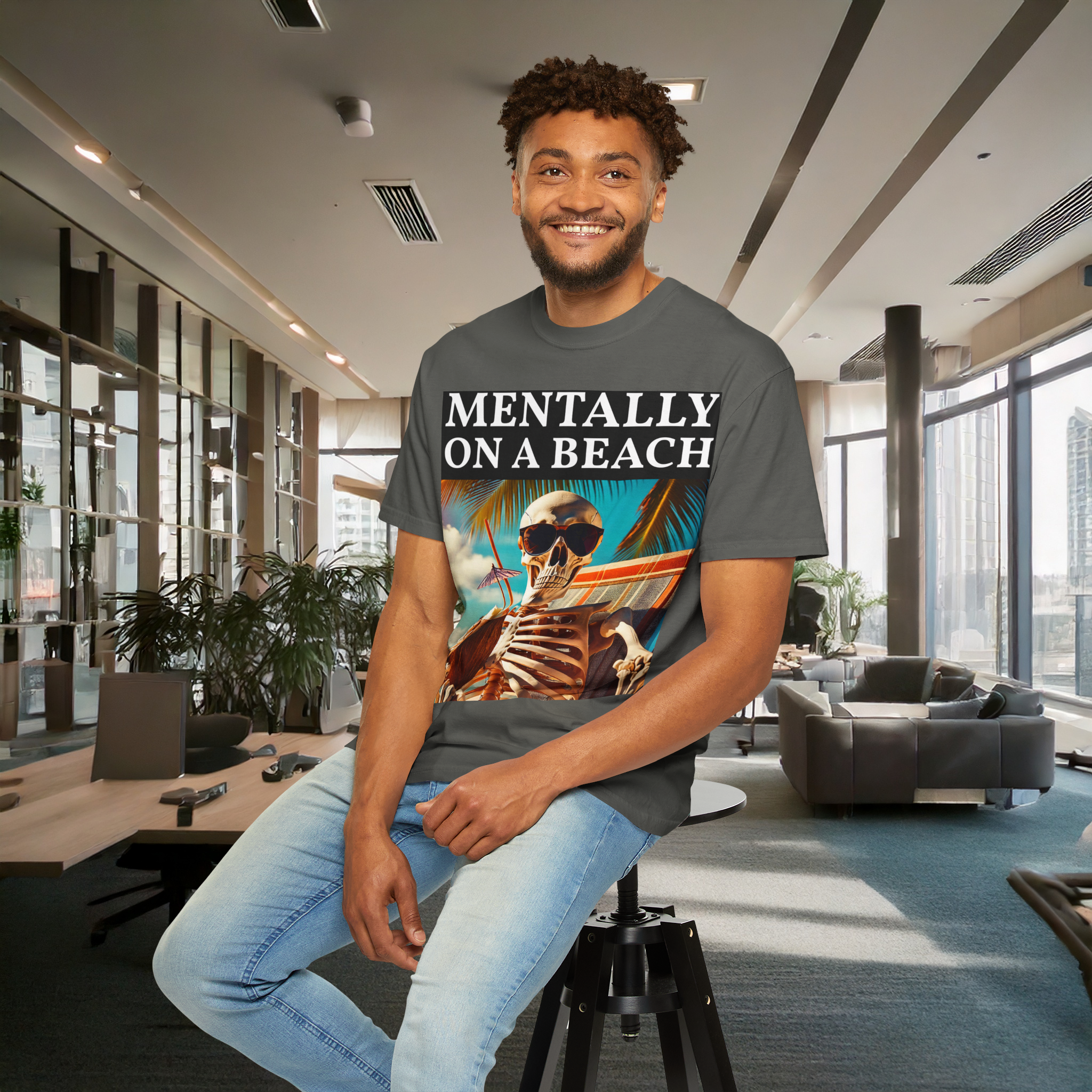 Mentally on a Beach | Comfort ColorsĀ® Garment-Dyed T-Shirt | Funny Vacation Tee, Tropical Skeleton Shirt, Summer Vibes, Beach Lover Gift product thumbnail image Mentally on a Beach | Comfort ColorsĀ® Garment-Dyed T-Shirt | Funny Vacation Tee, Tropical Skeleton Shirt, Summer Vibes, Beach Lover Gift product thumbnail image
