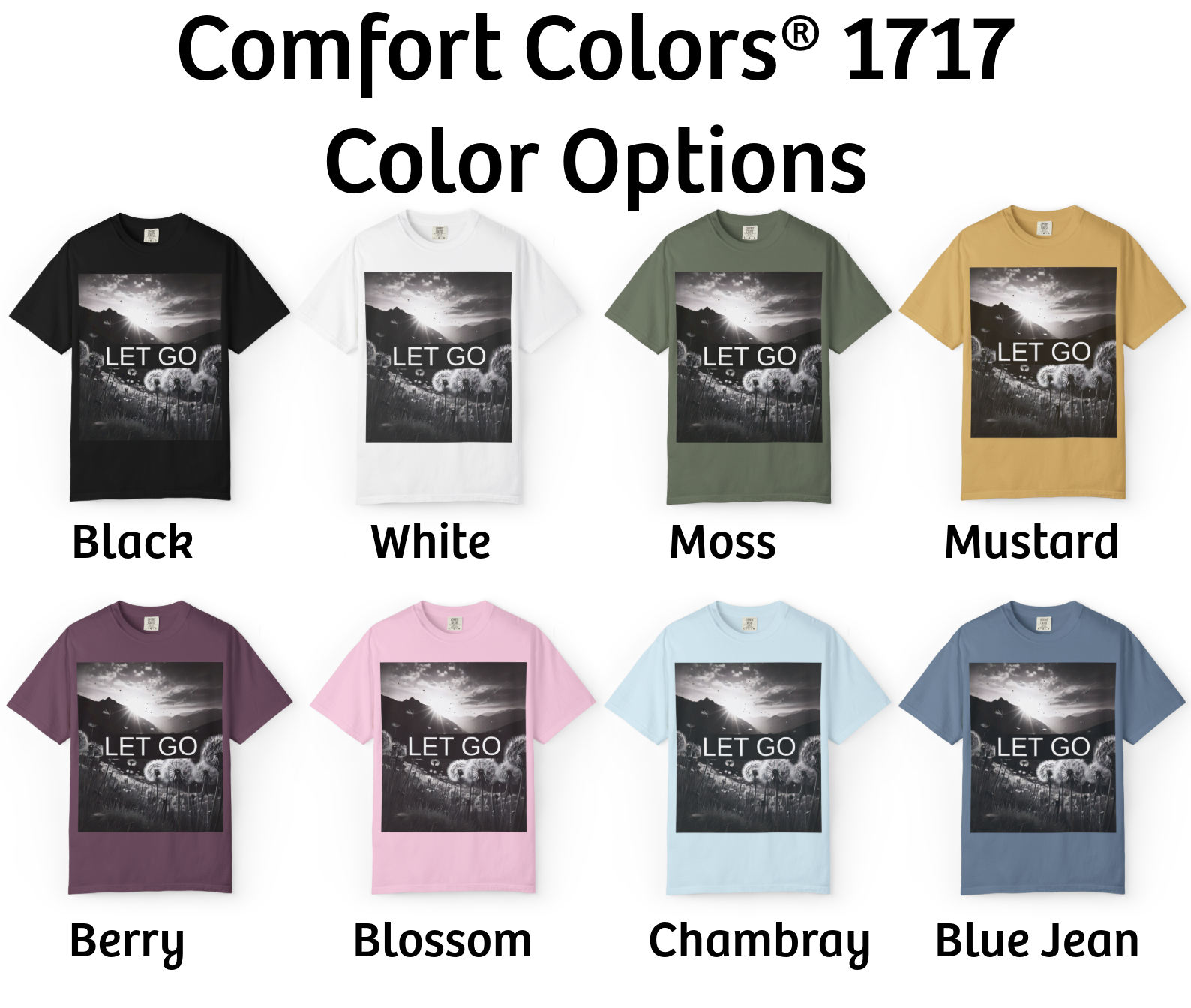 Let Go Comfort Colors T-Shirt | Black & White Nature Graphic Tee | Sustainable Unisex Garment-Dyed Shirt | TikTok Viral Mindset Tee | Minimalist Self Growth Shirt | Soft Aesthetic Fit | Healing Energy Vibes | Spiritual Awakening Outfit | Cotton Streetwear product thumbnail image Let Go Comfort Colors T-Shirt | Black & White Nature Graphic Tee | Sustainable Unisex Garment-Dyed Shirt | TikTok Viral Mindset Tee | Minimalist Self Growth Shirt | Soft Aesthetic Fit | Healing Energy Vibes | Spiritual Awakening Outfit | Cotton Streetwear product thumbnail image