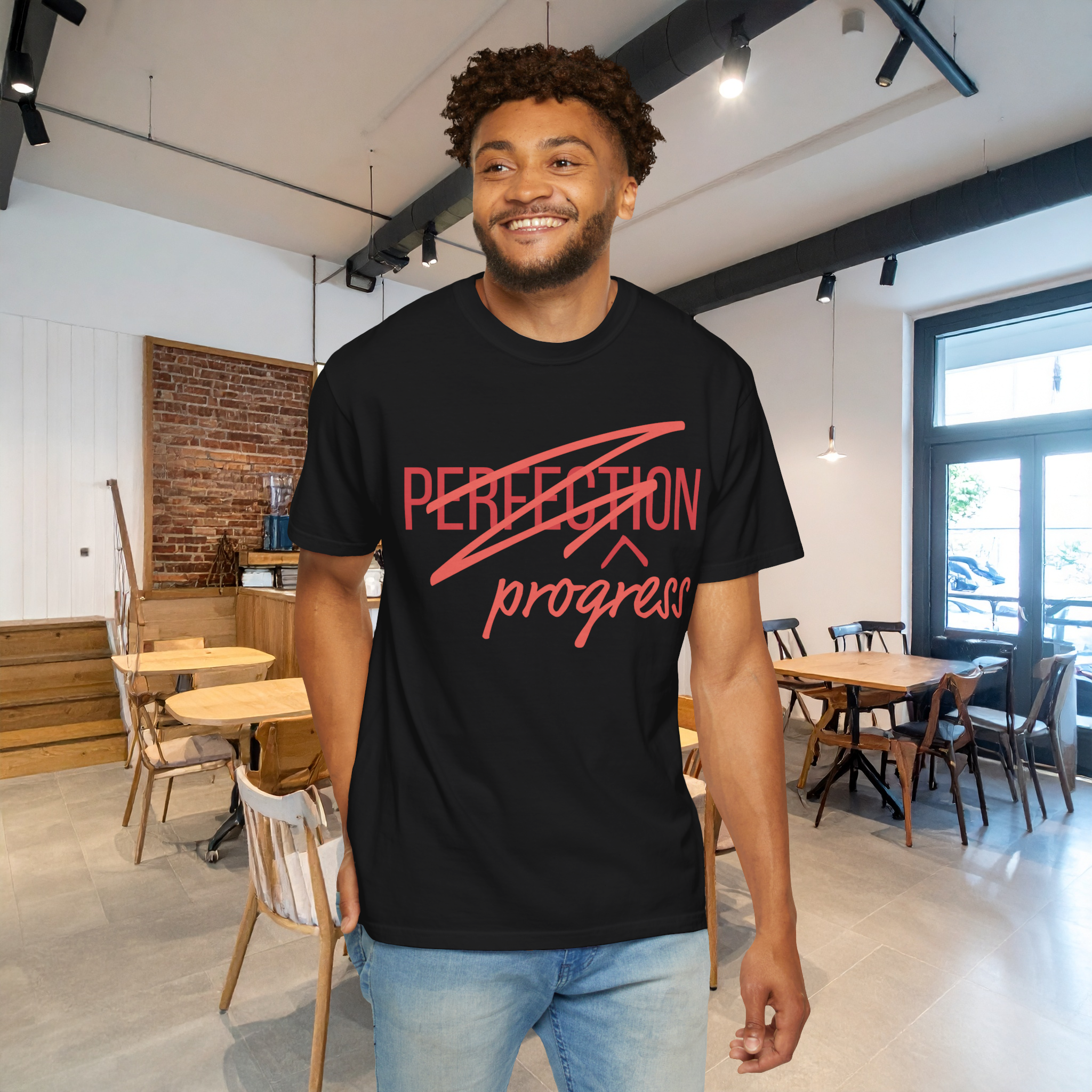Progress Over Perfection Comfort Colors Tee | Motivational Graphic Shirt | Sustainable Unisex Garment-Dyed T-Shirt | Viral Self Growth Aesthetic | Inspirational Quote Cotton Tee | TikTok Mindset Fit | Healing Era Outfit | Daily Reminder Gift | Gym Top product thumbnail image