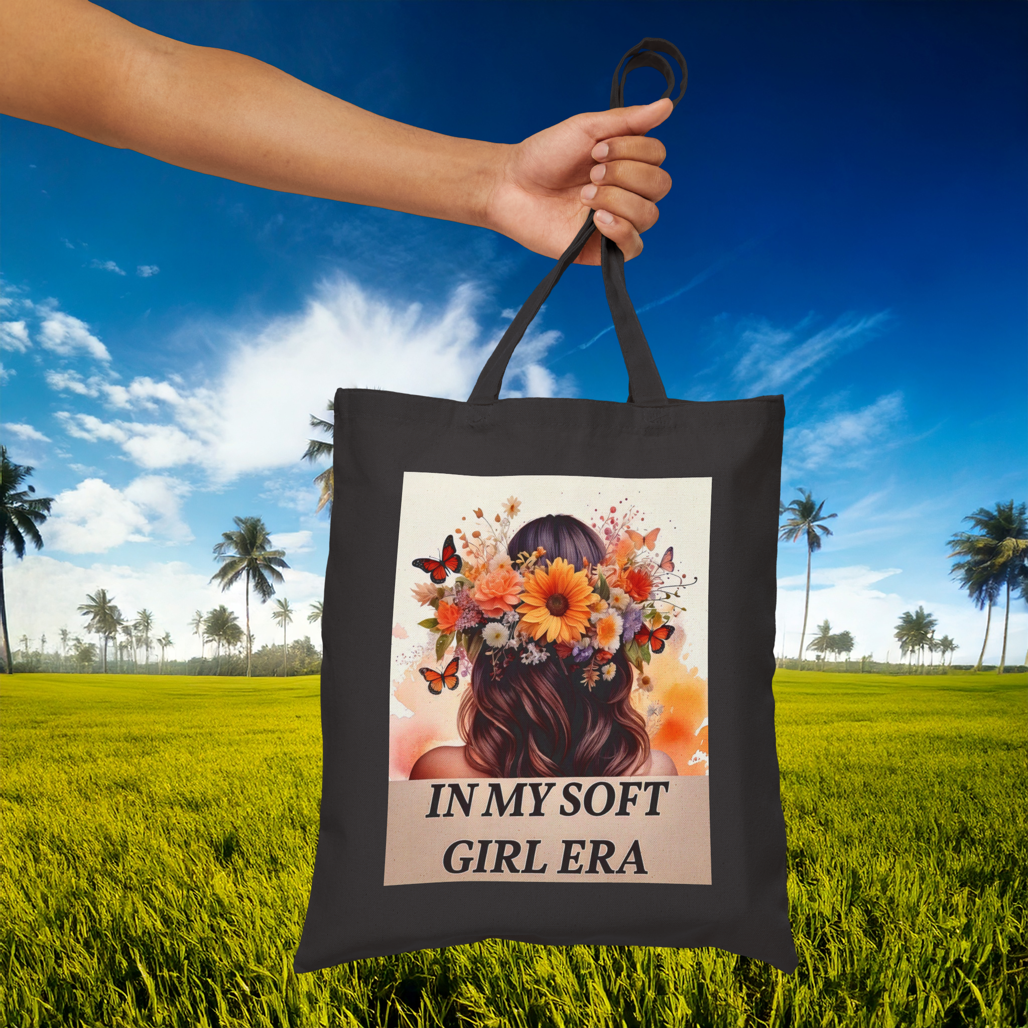 In My Soft Girl Era Tote Bag | Floral Butterfly Canvas Tote | Eco-Friendly Aesthetic Bag | Reusable Everyday Tote | Cottagecore Gift | Coquette Girlie Essential | TikTok Viral Tote | Fairycore Accessory | Cute Feminine Bag | Vintage Style Tote