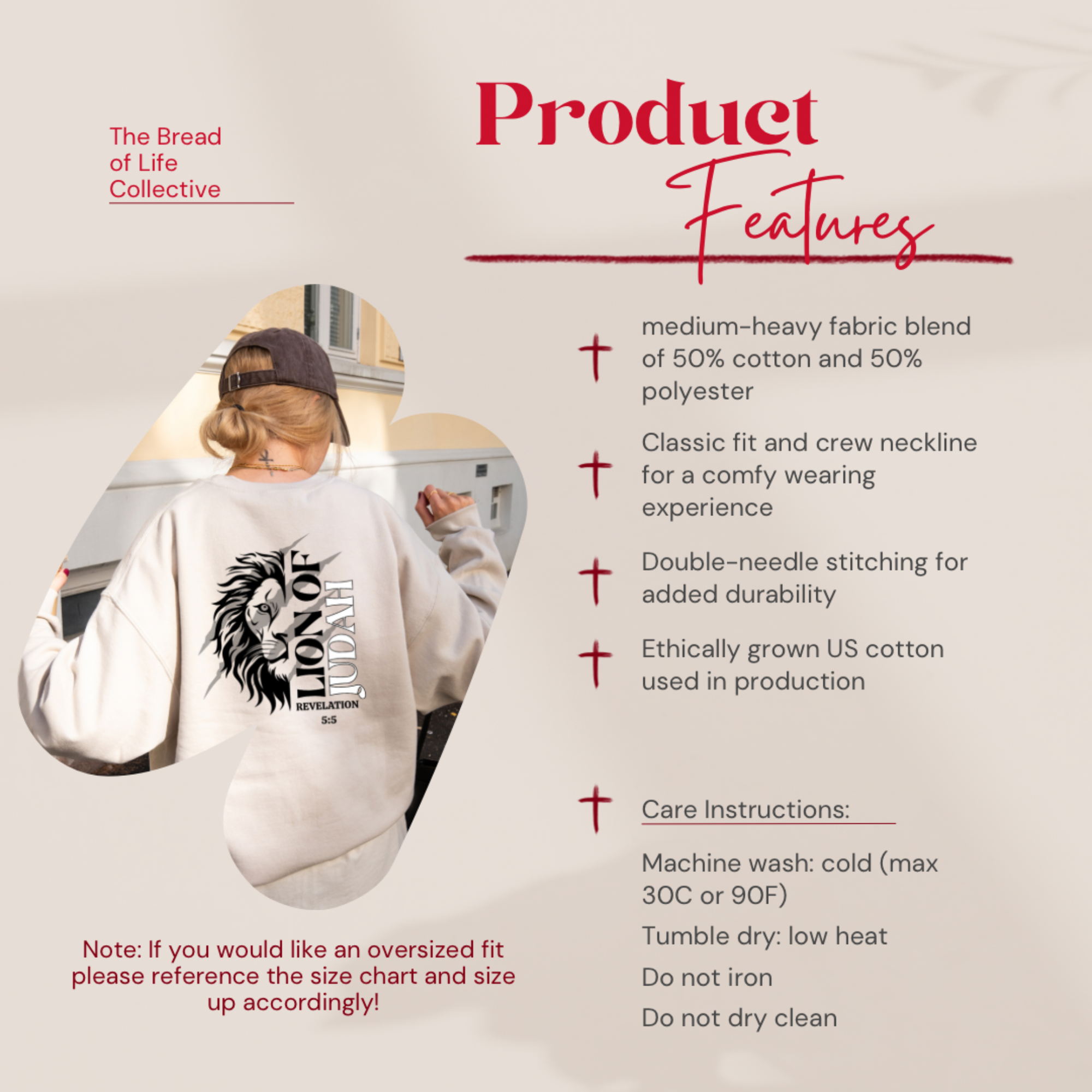 Lion of Judah Faith Sweatshirt product thumbnail image Lion of Judah Faith Sweatshirt product thumbnail image