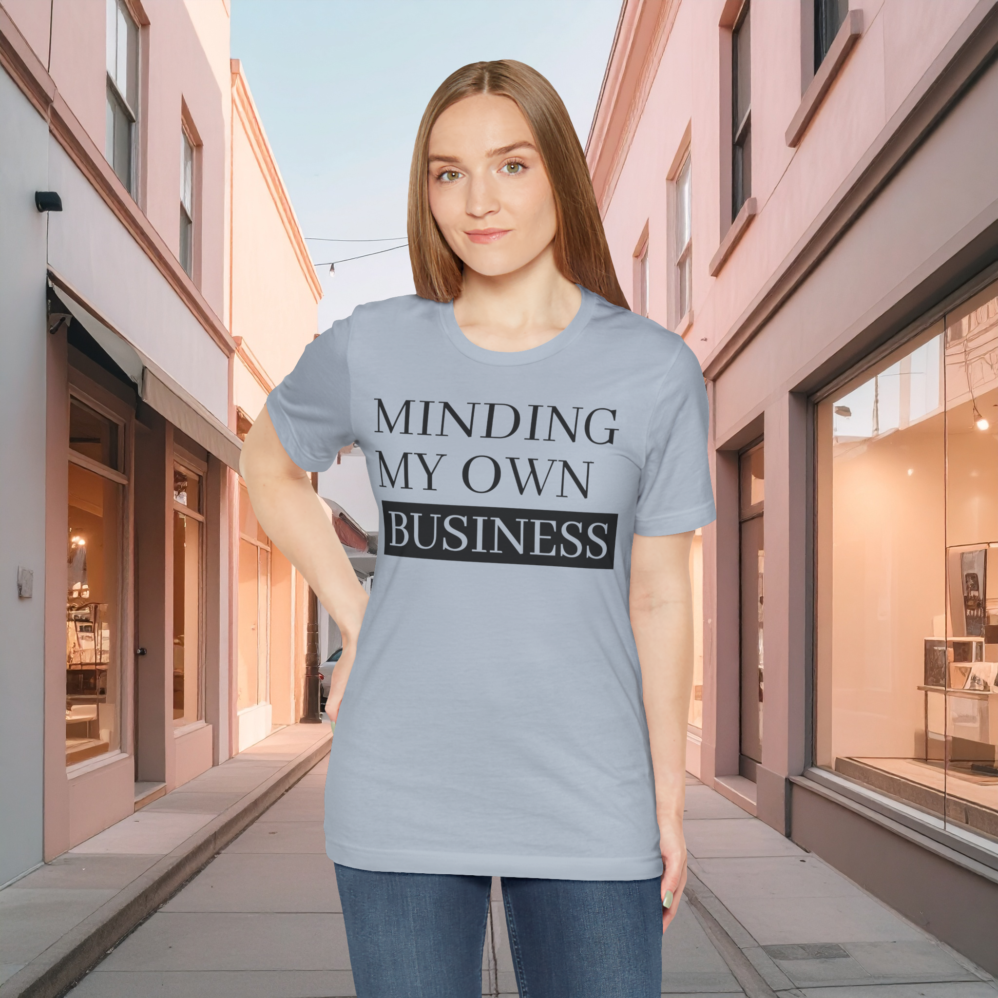 Minding My Own Business Tee | Funny Graphic T-Shirt | Casual Short Sleeve Top | Everyday Wear | Statement Shirt | Sassy Quote Tee | Gift for Friends | Trendy Viral Shirt | Minimalist Graphic Tee | Comfortable Fit | Cute Casual Outfit | TikTok Fashion product thumbnail image
