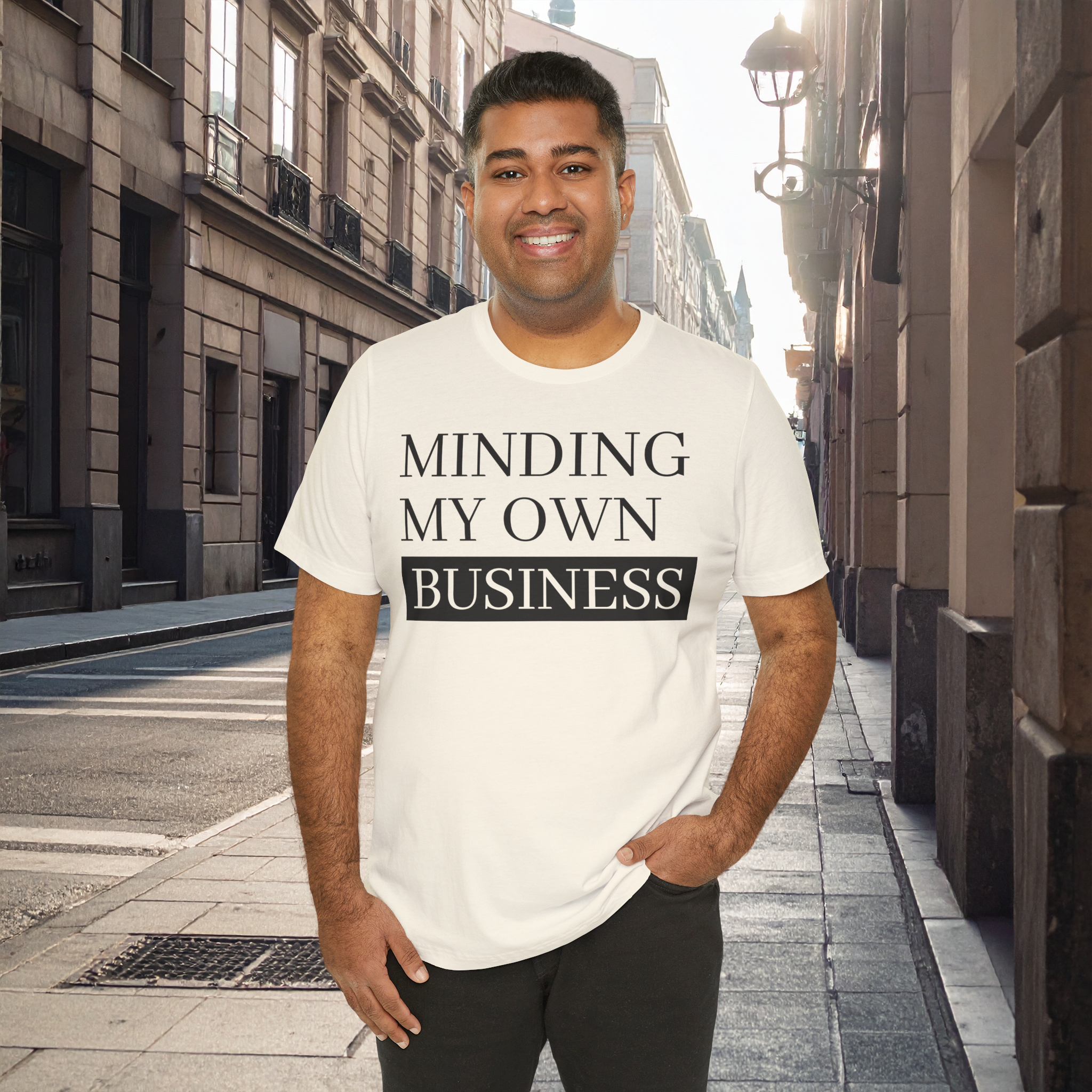Minding My Own Business Tee | Funny Graphic T-Shirt | Casual Short Sleeve Top | Everyday Wear | Statement Shirt | Sassy Quote Tee | Gift for Friends | Trendy Viral Shirt | Minimalist Graphic Tee | Comfortable Fit | Cute Casual Outfit | TikTok Fashion product thumbnail image