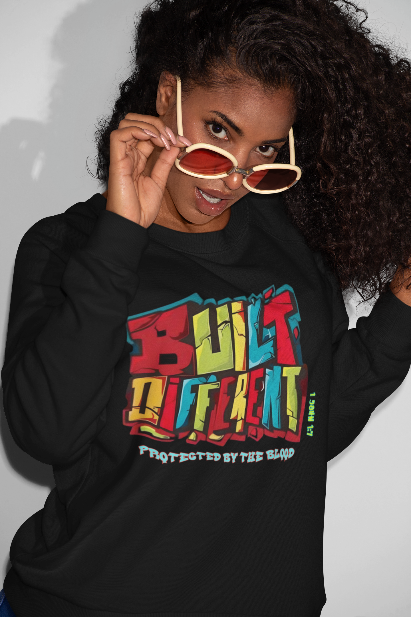 Built Different Crewneck Sweatshirt - Cozy Unisex Fashion for Every Occasion product thumbnail image