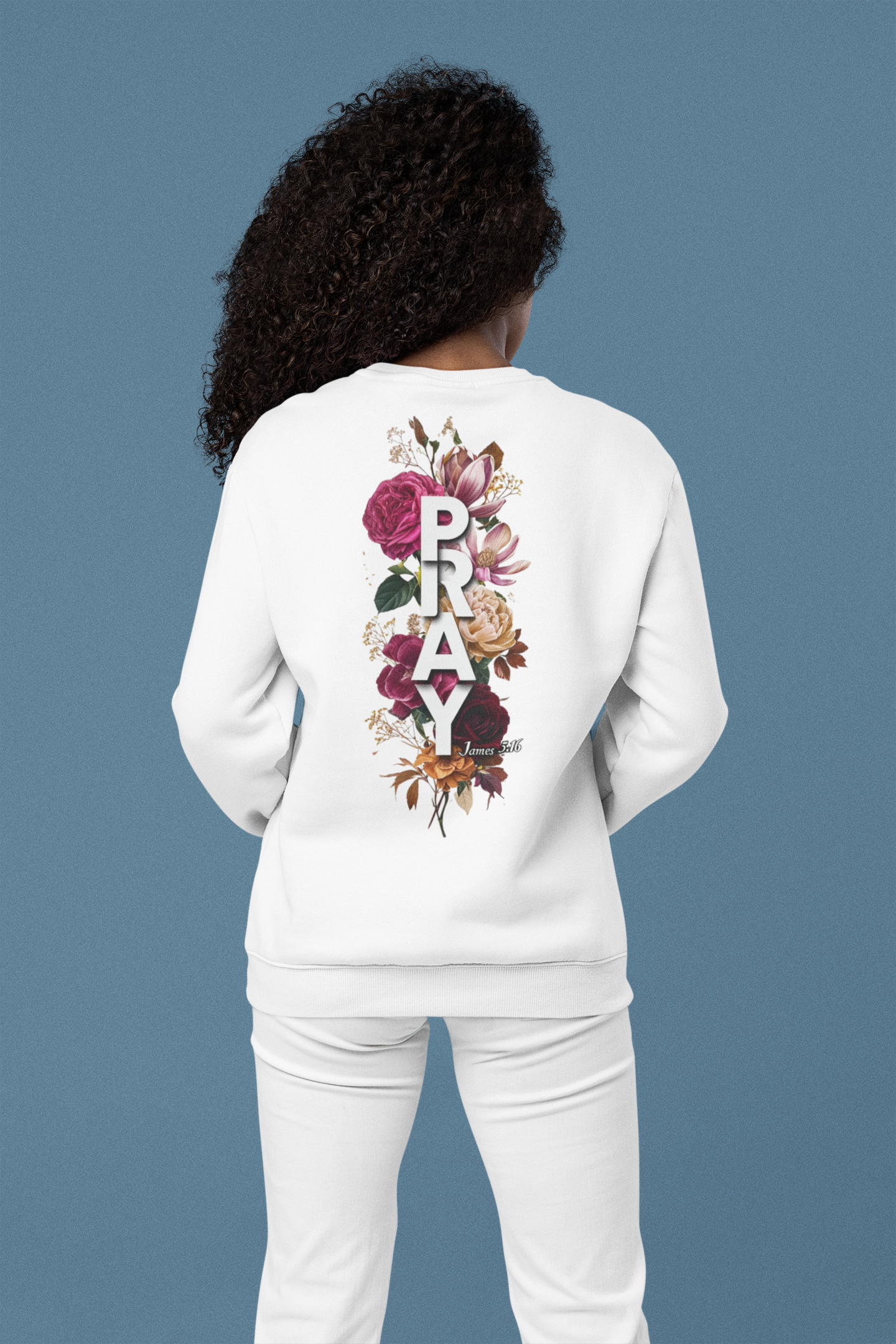 Christian Apparel Sweatshirt - Pray Scripture Unisex Fleece Crewneck Christian Apparel Sweatshirt - Pray Scripture Unisex Fleece Crewneck