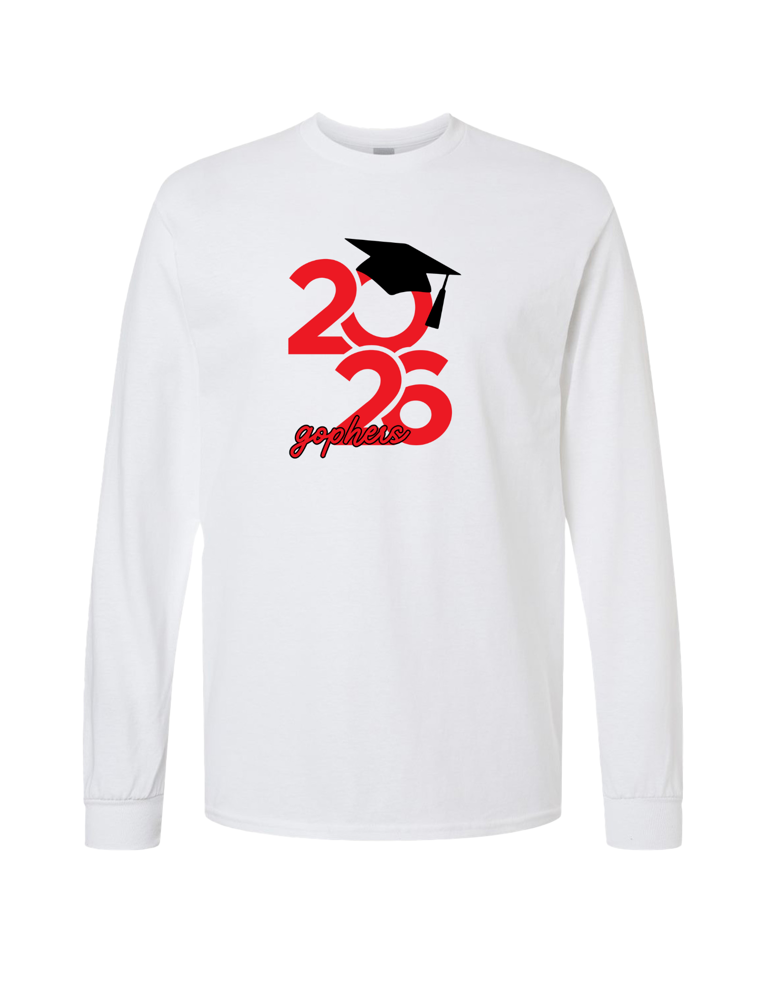 Senior Class of 2026 Unisex Long Sleeve T-Shirt - Graduation Apparel I Clinton Prairie Gophers product thumbnail image Senior Class of 2026 Unisex Long Sleeve T-Shirt - Graduation Apparel I Clinton Prairie Gophers product thumbnail image