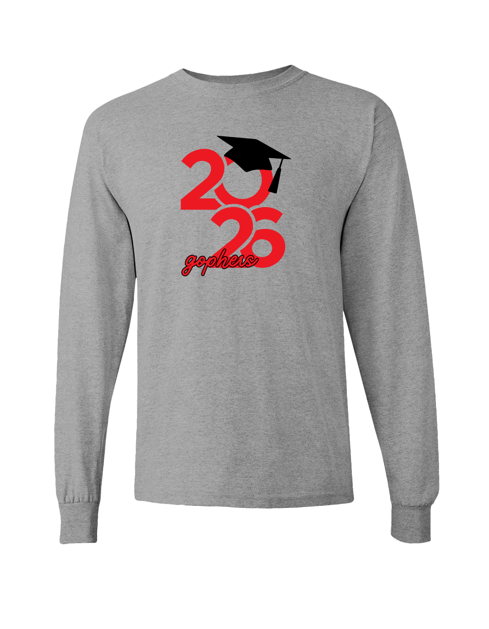 Senior Class of 2026 Unisex Long Sleeve T-Shirt - Graduation Apparel I Clinton Prairie Gophers product thumbnail image Senior Class of 2026 Unisex Long Sleeve T-Shirt - Graduation Apparel I Clinton Prairie Gophers product thumbnail image