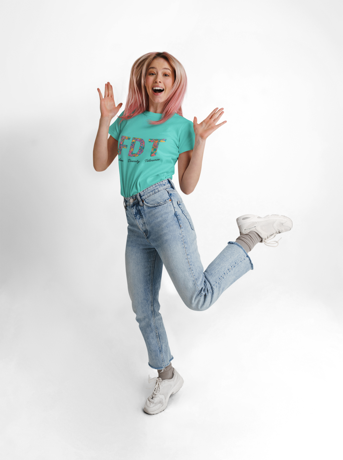 Inspirational Women's Tee - Freedom, Diversity, Tolerance product thumbnail image