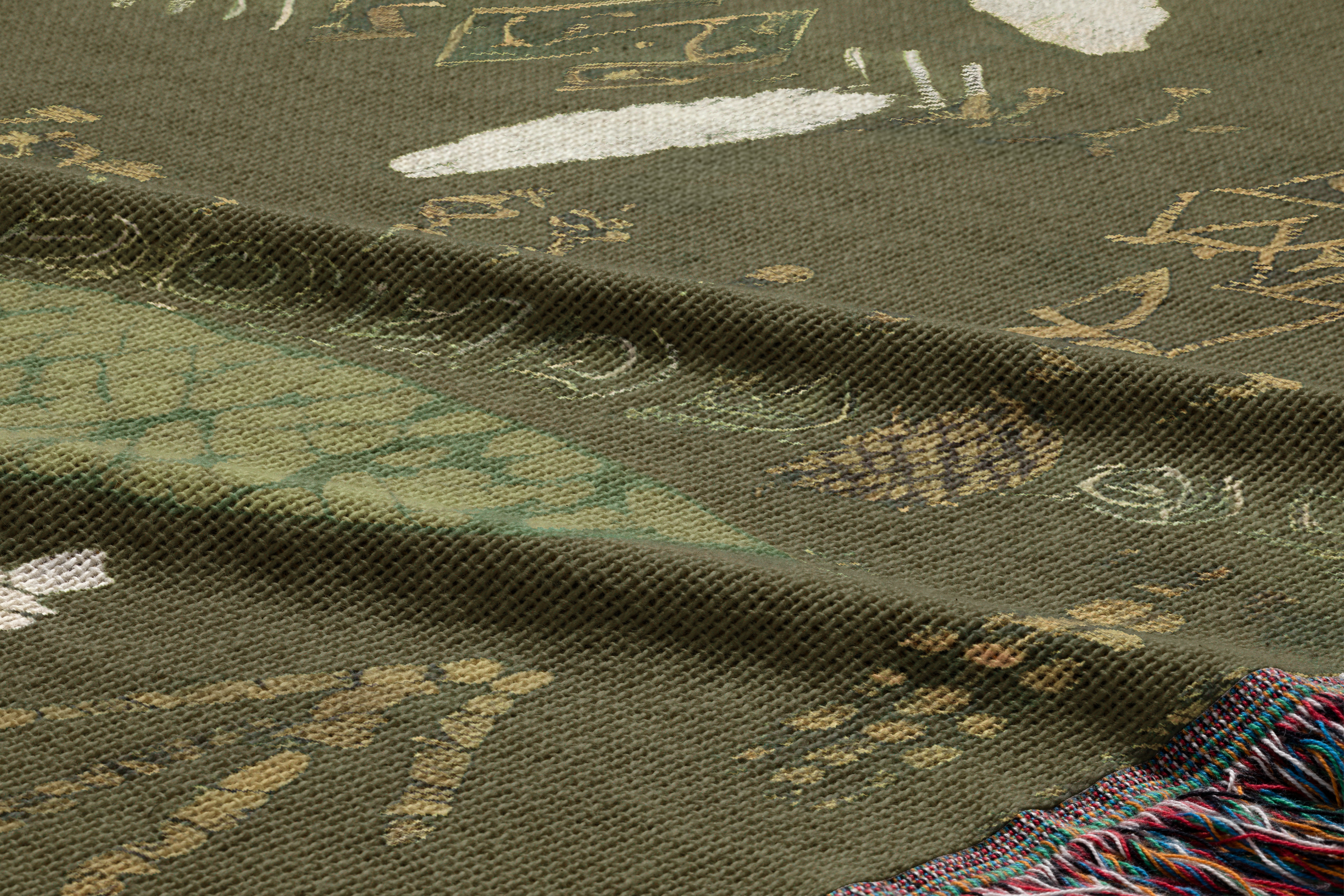 Olive Green Woven Blanket, Rustic Boho Tapestry, Earthy Eclectic Throw, Organic Abstract Motifs Rug, Cozy Chic Blanket Gift, Artistic Design product thumbnail image Olive Green Woven Blanket, Rustic Boho Tapestry, Earthy Eclectic Throw, Organic Abstract Motifs Rug, Cozy Chic Blanket Gift, Artistic Design product thumbnail image