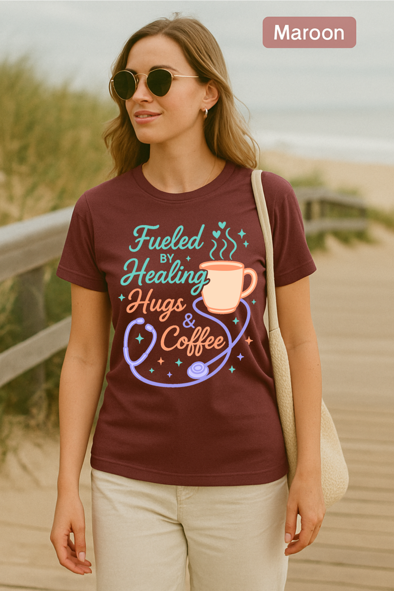 Fueled by Healing, Hugs & Coffee, Healing Hugs T-Shirt, Coffee Lover Gift, Comfort Tee, Positive Vibes Shirt, Inspirational Quote Top product thumbnail image Fueled by Healing, Hugs & Coffee, Healing Hugs T-Shirt, Coffee Lover Gift, Comfort Tee, Positive Vibes Shirt, Inspirational Quote Top product thumbnail image