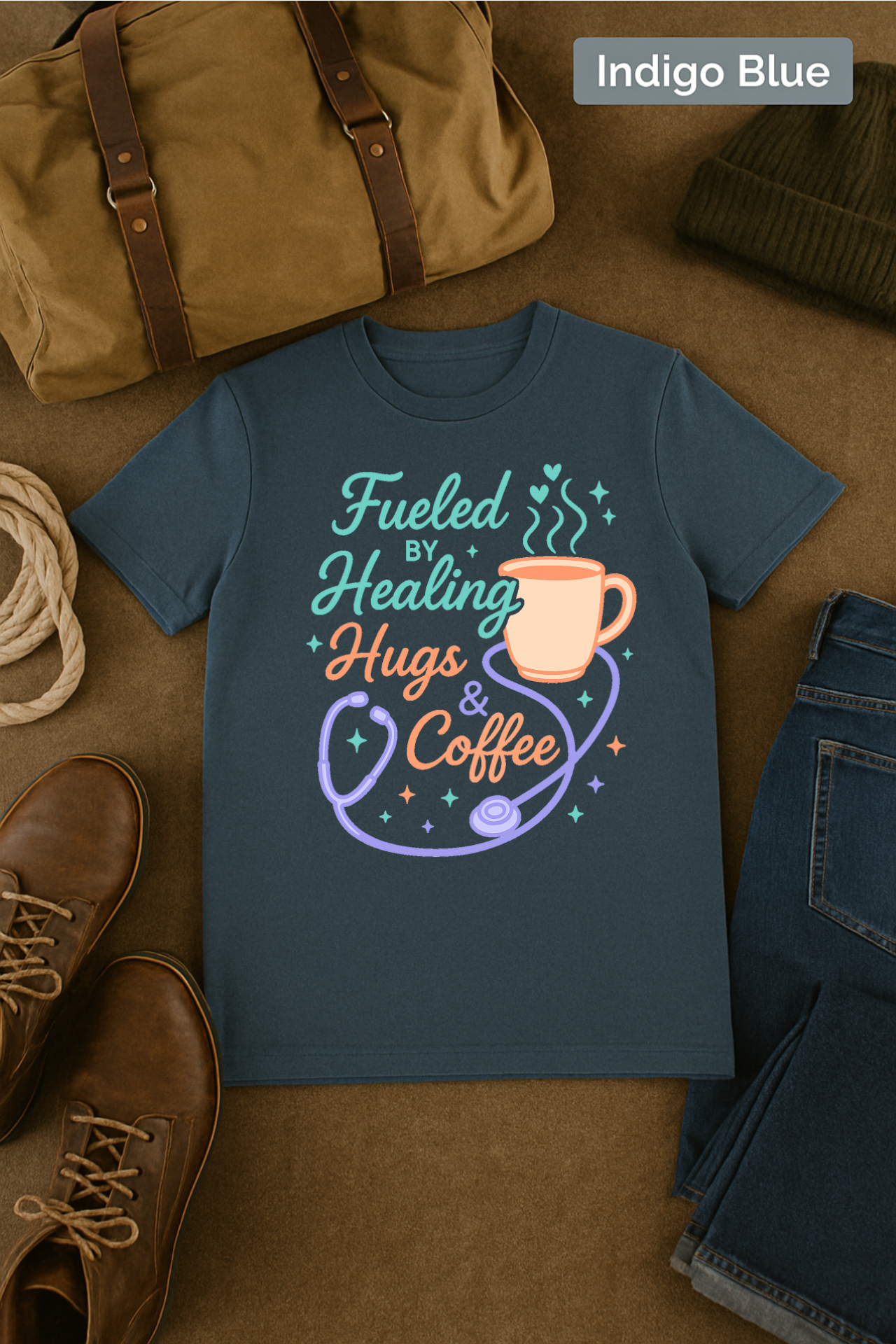 Fueled by Healing, Hugs & Coffee, Healing Hugs T-Shirt, Coffee Lover Gift, Comfort Tee, Positive Vibes Shirt, Inspirational Quote Top product thumbnail image Fueled by Healing, Hugs & Coffee, Healing Hugs T-Shirt, Coffee Lover Gift, Comfort Tee, Positive Vibes Shirt, Inspirational Quote Top product thumbnail image